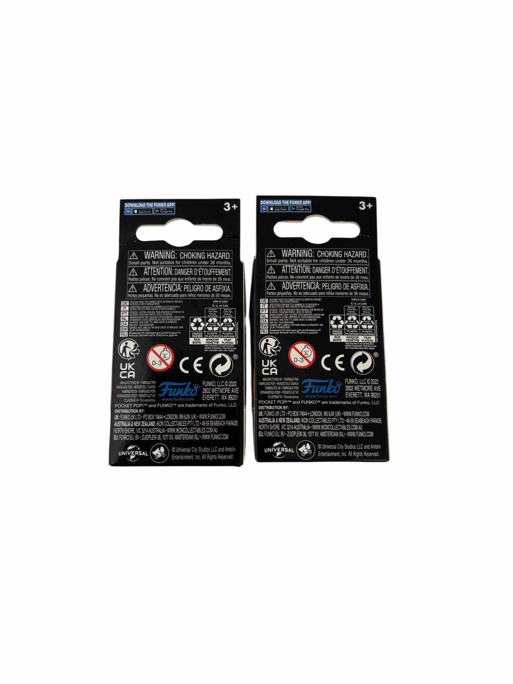 Photo 1 of (2)PCS- NIB FUNKO POP POCKET KEY CHAIN THERIZINOSAURUS & VELOCIRAPTOR (BLUE)