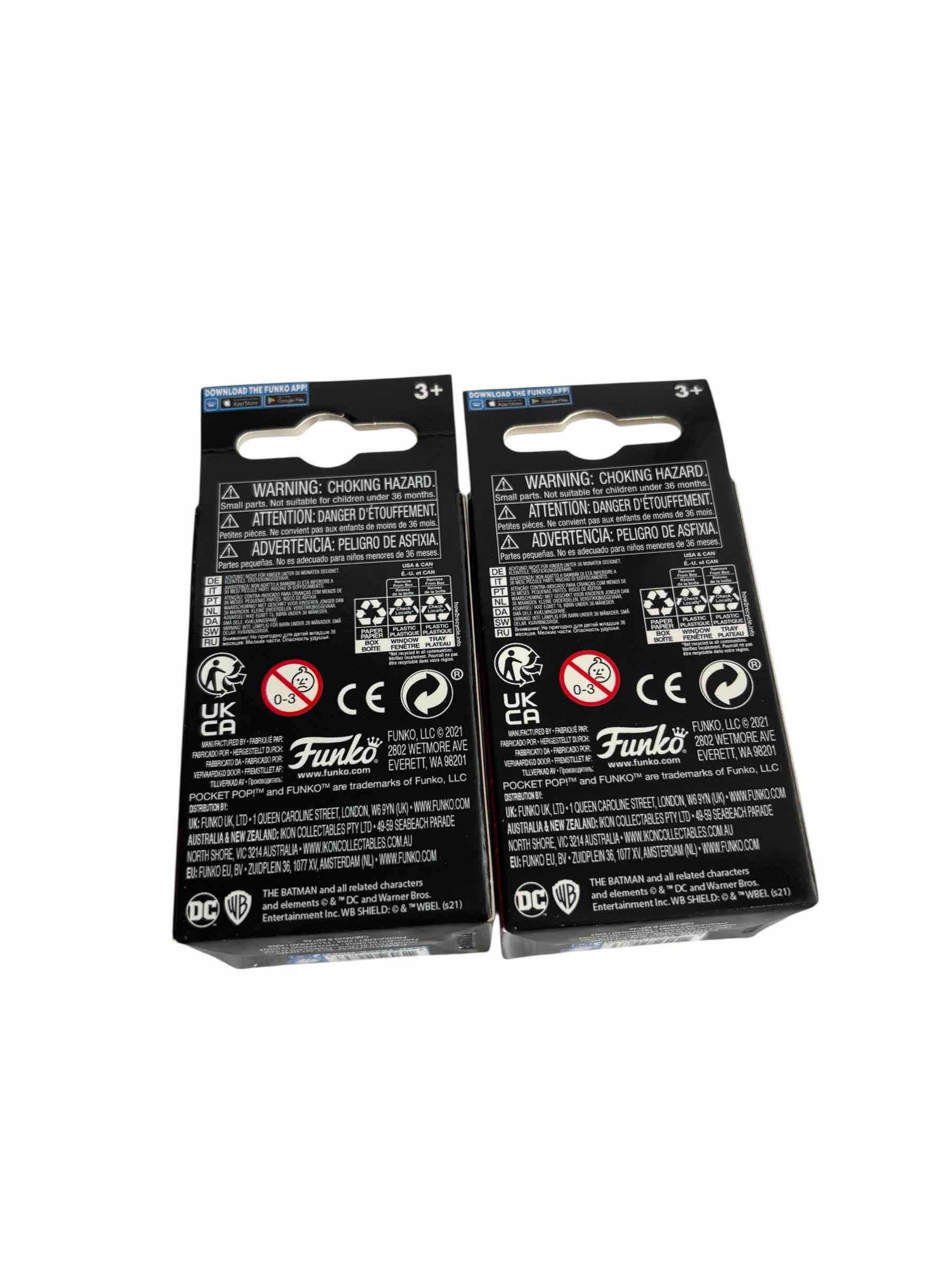 Photo 1 of (2)PCS NIB FUNKO POP POCKET KEYCHAINS BATMAN BATMAN & RIDDLER