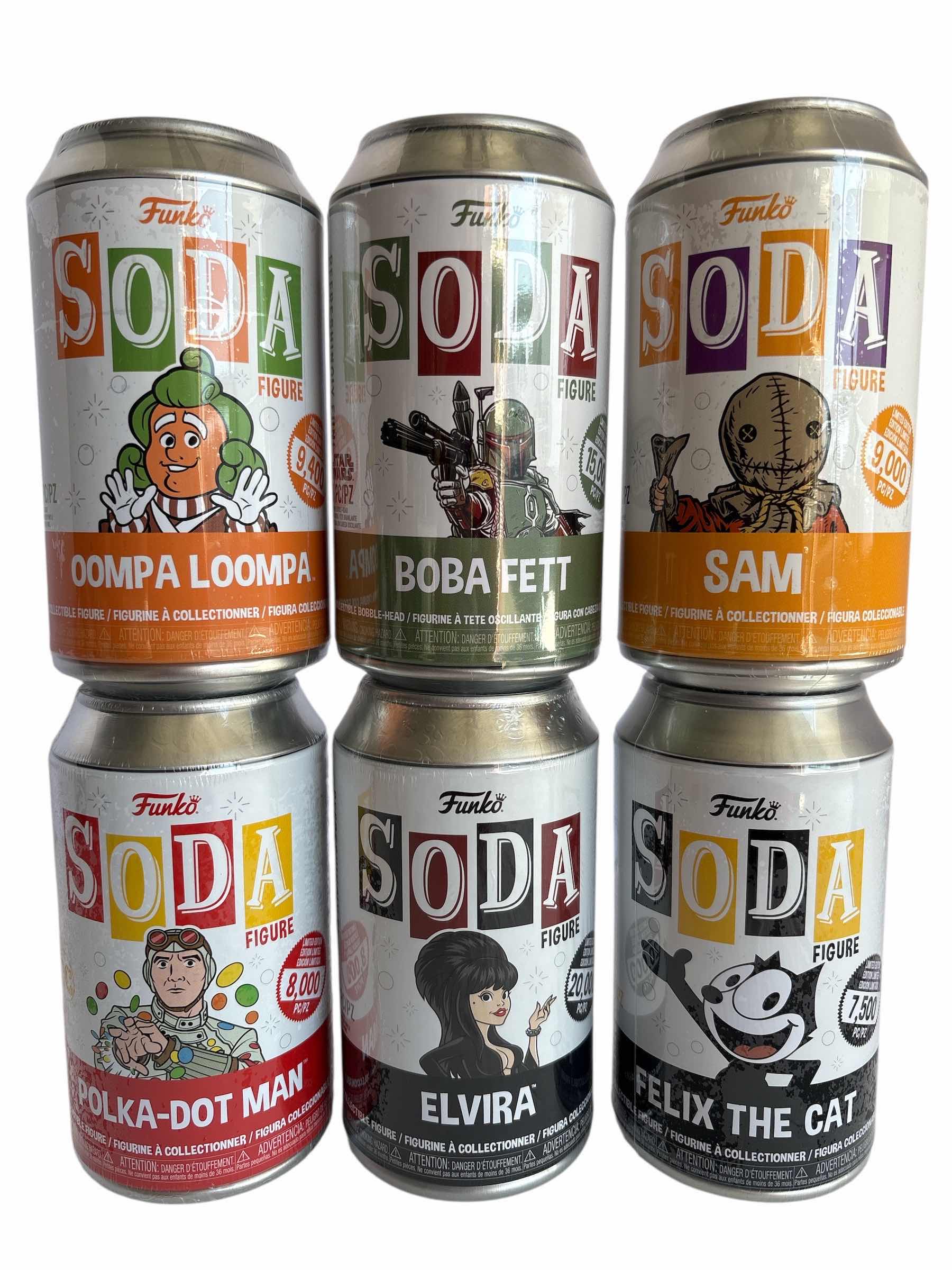 Photo 1 of NIB (6)PCS FUNKO SODA CHARACTER RETAIL $90