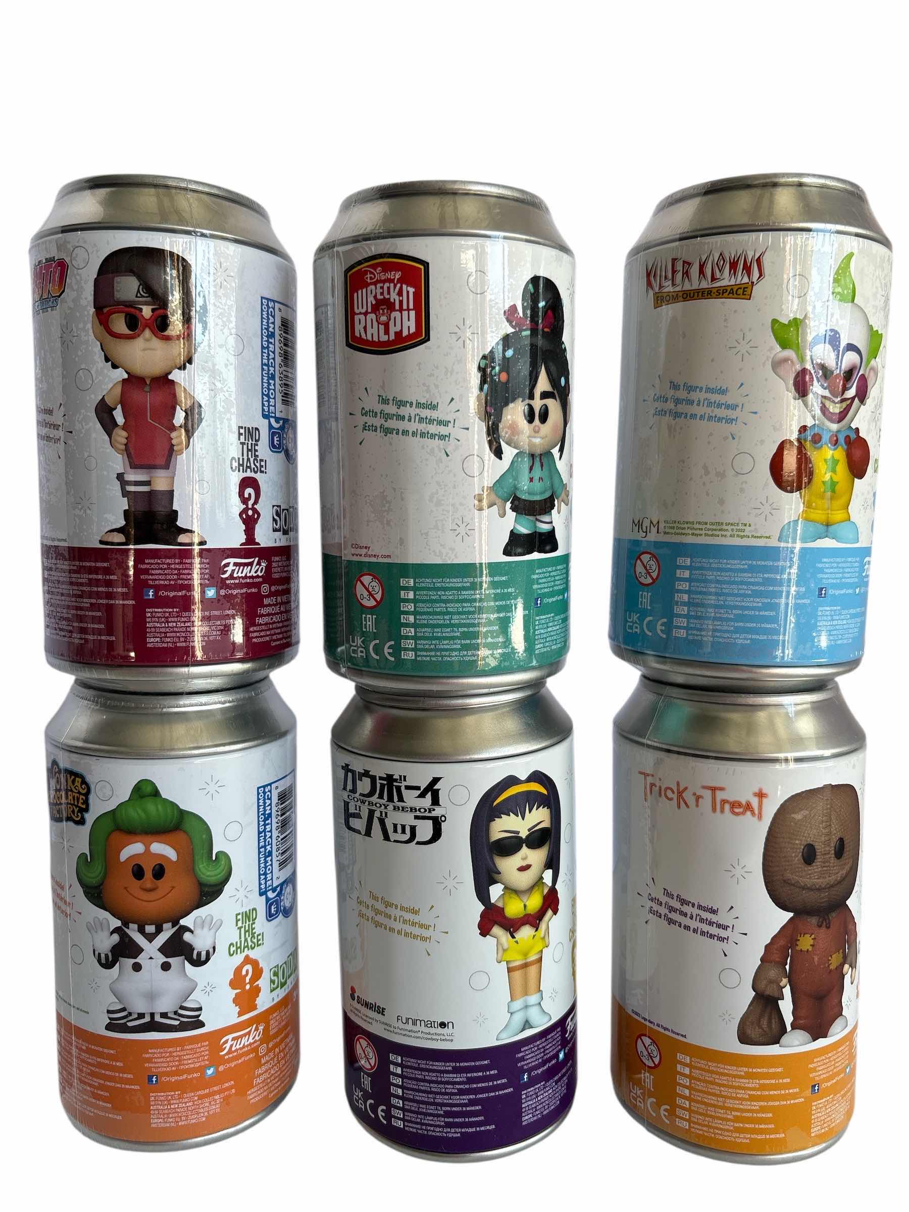 Photo 1 of NIB (6)PCS FUNKO SODA CHARACTER RETAIL $90