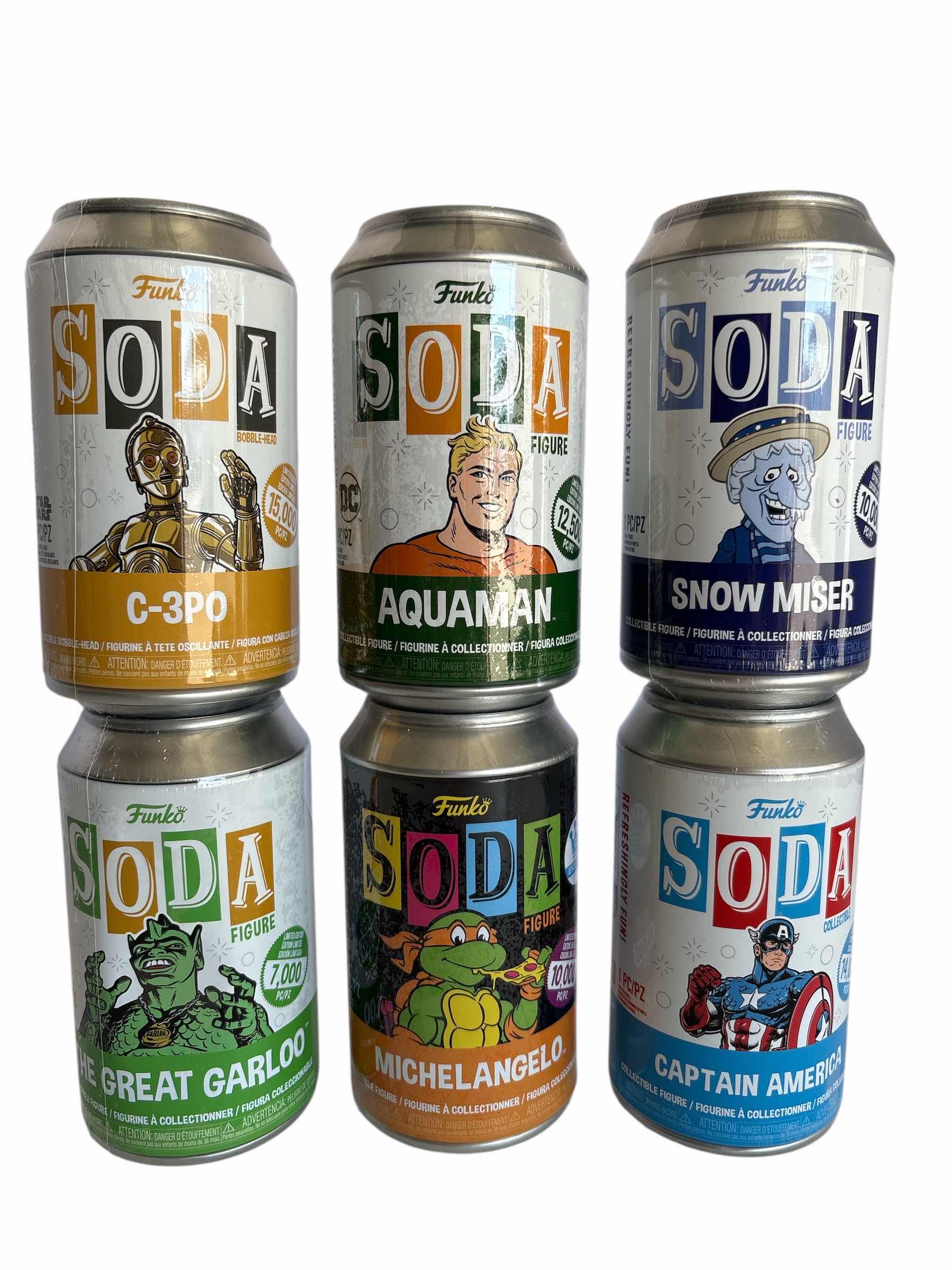 Photo 1 of NIB (6)PCS FUNKO SODA CHARACTER RETAIL $93