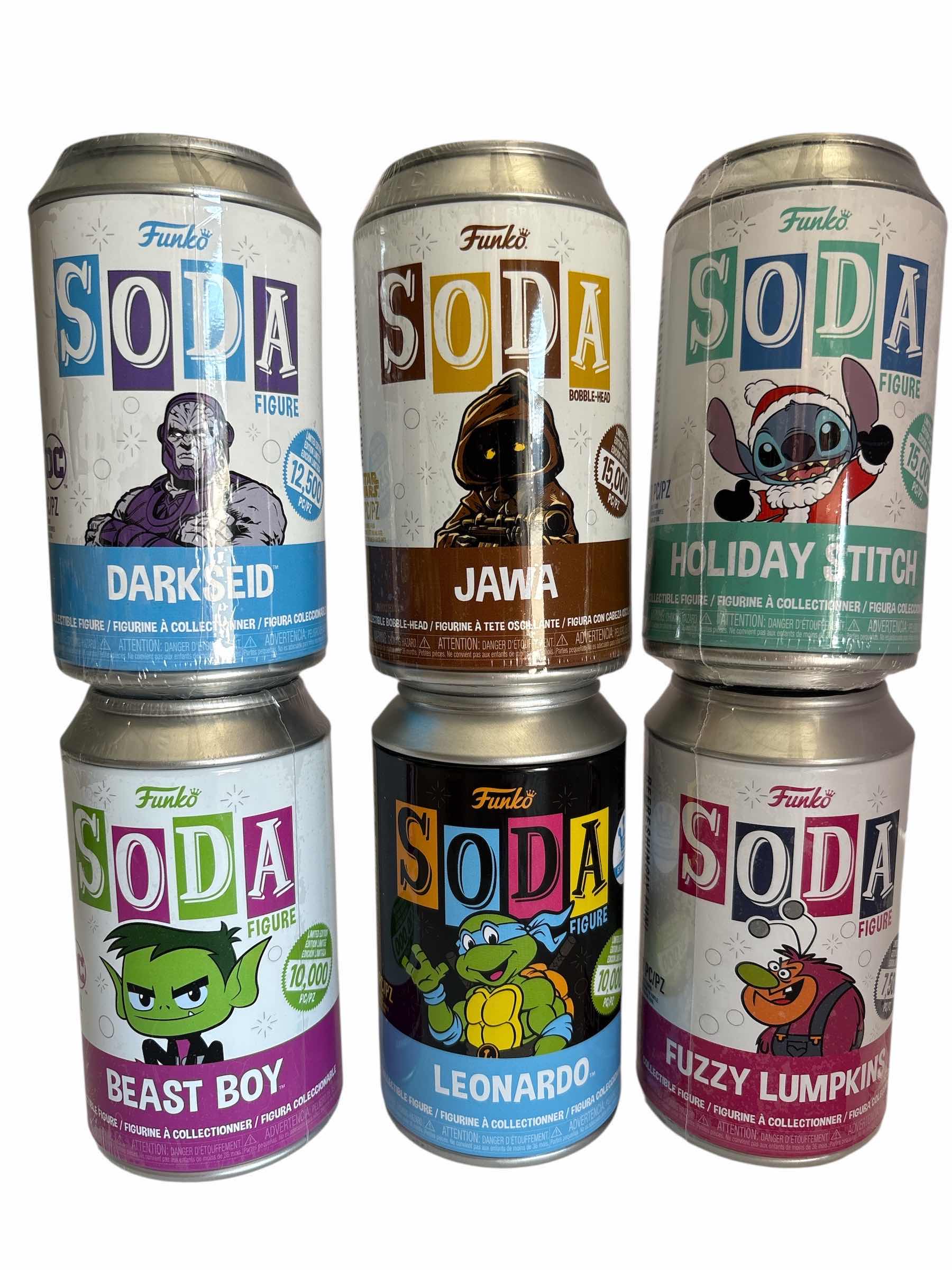 Photo 1 of NIB (6)PCS FUNKO SODA CHARACTER RETAIL $96
