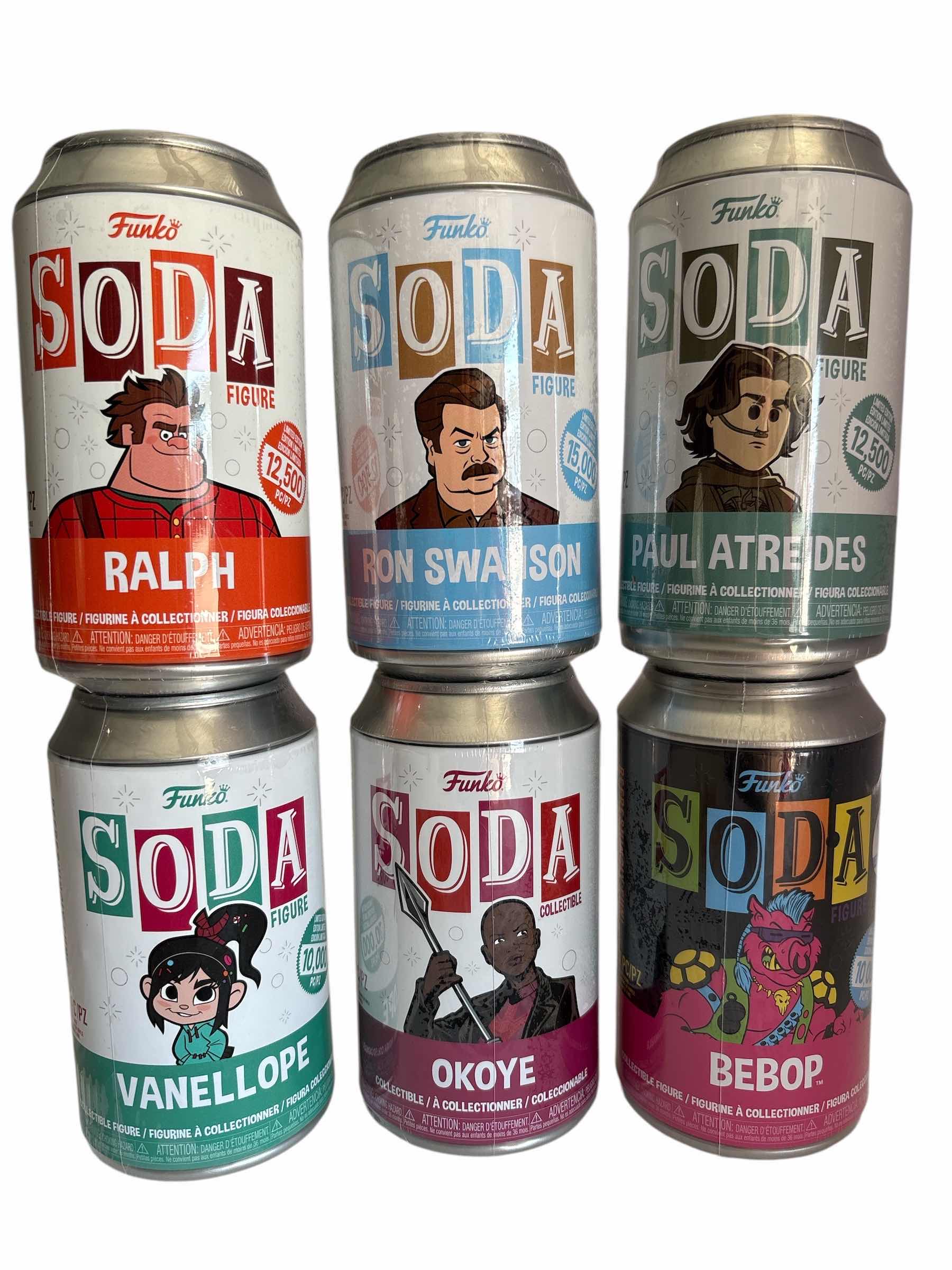 Photo 1 of NIB (6)PCS FUNKO SODA CHARACTER RETAIL $96