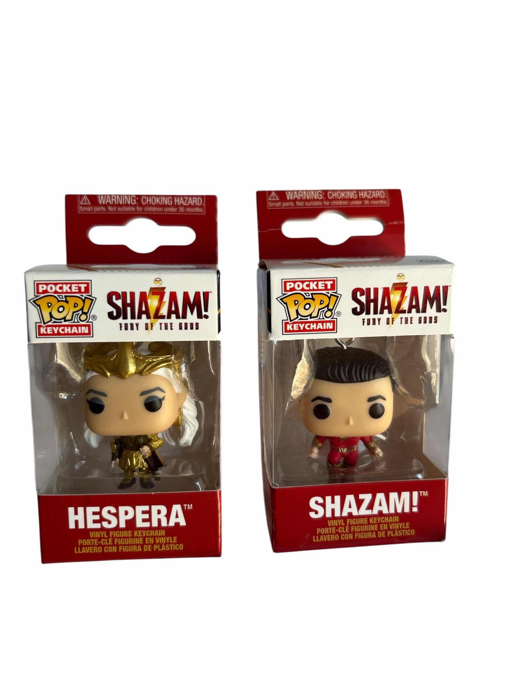 Photo 1 of NIB (2)PCS FUNKO POCKET POP SHAZAM KEYCHAIN RETAIL $26