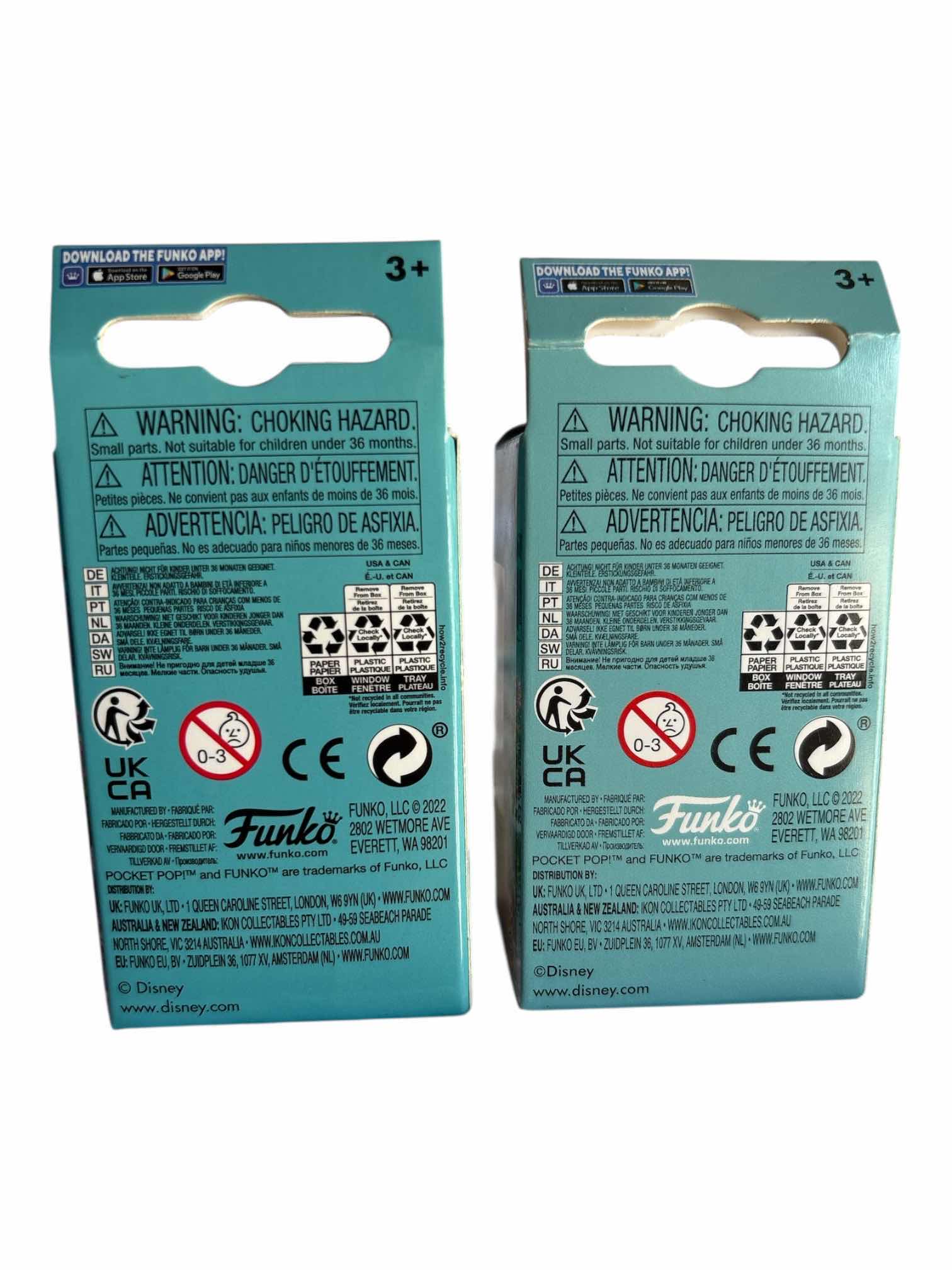 Photo 1 of NIB (2)PCS FUNKO POCKET POP DISNEY LILO & STITCH KEYCHAIN RETAIL $48