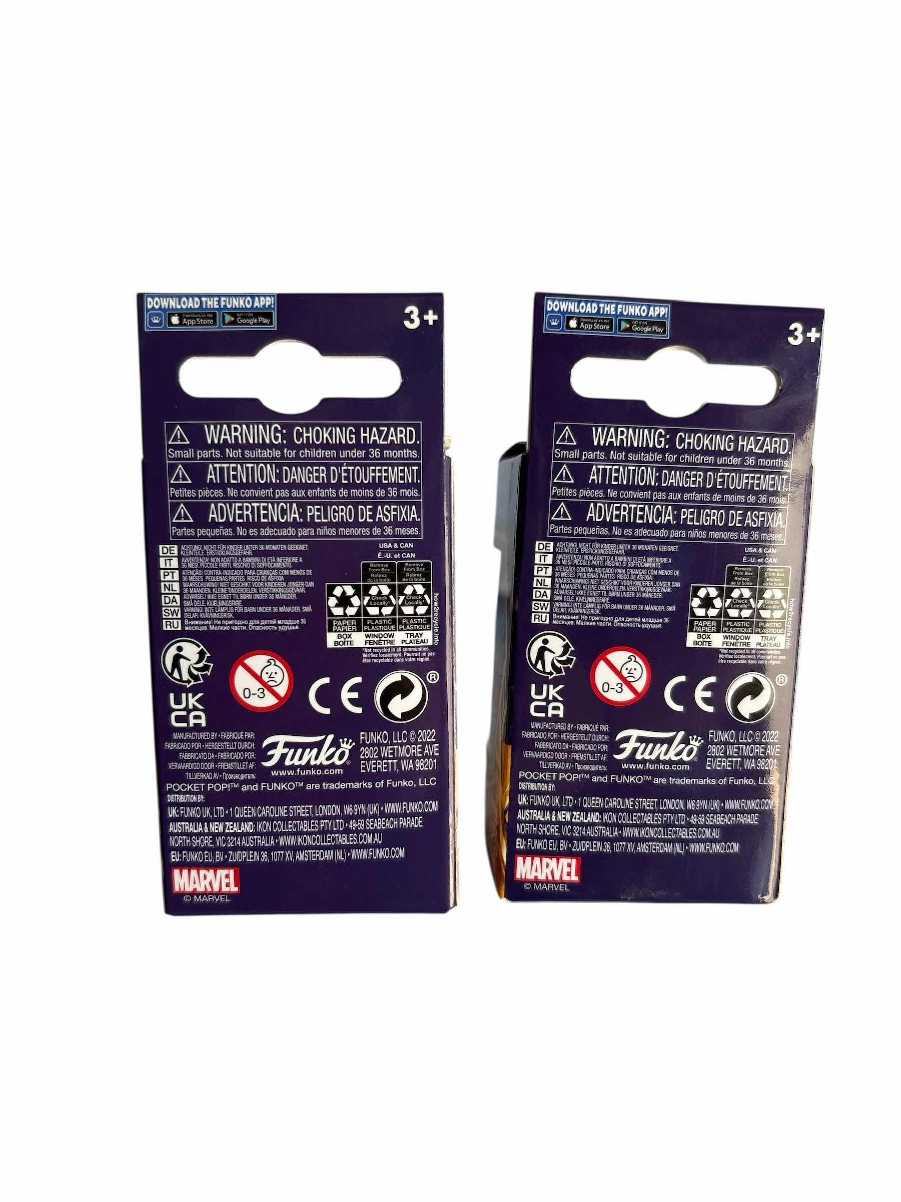 Photo 1 of NIB (2)PCS FUNKO POP THOR MARVEL KEYCHAIN RETAIL $21