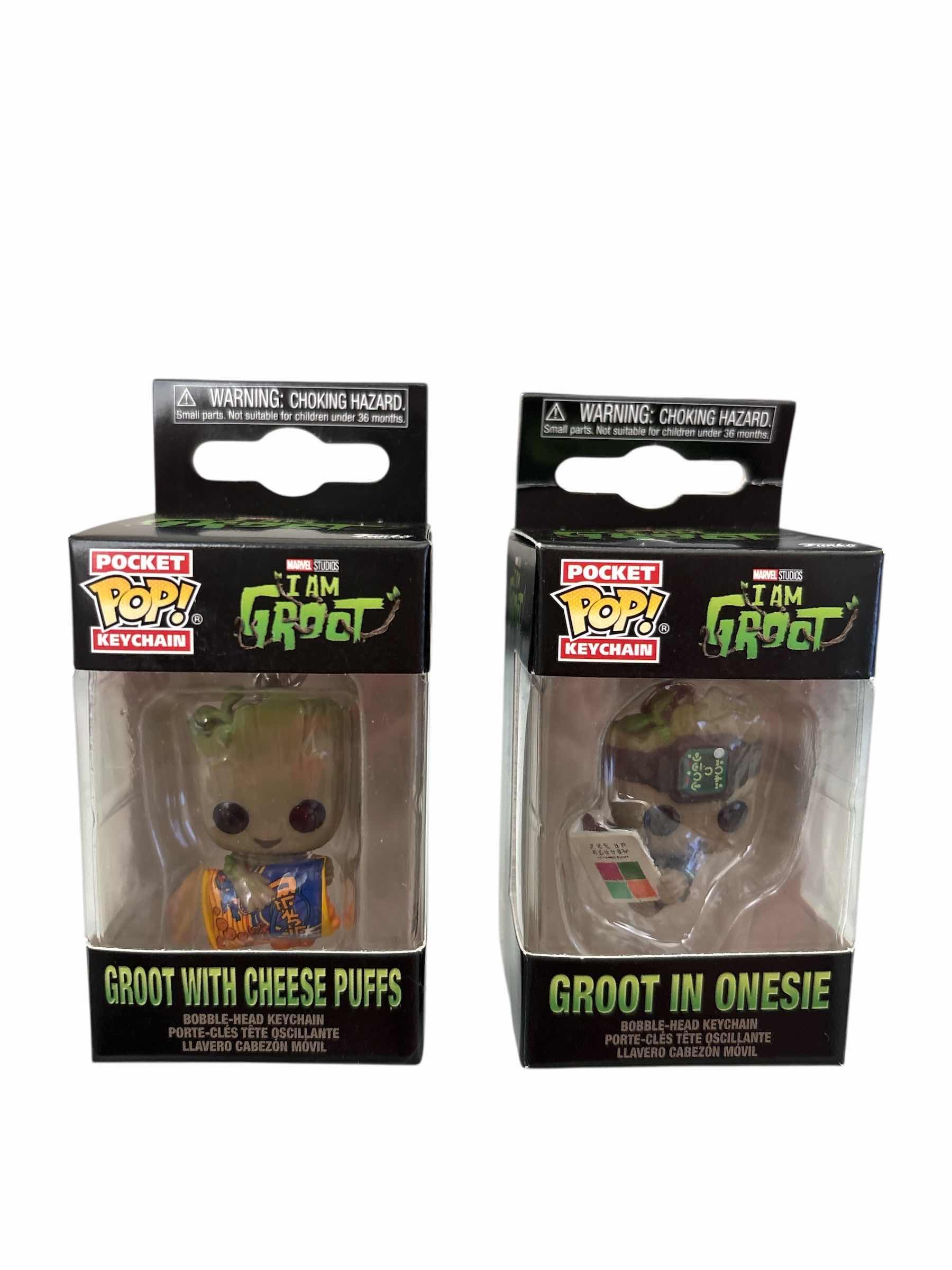 Photo 1 of NIB (2)PCS FUNKO POP I AN GROOT KEYCHAIN RETAIL $28