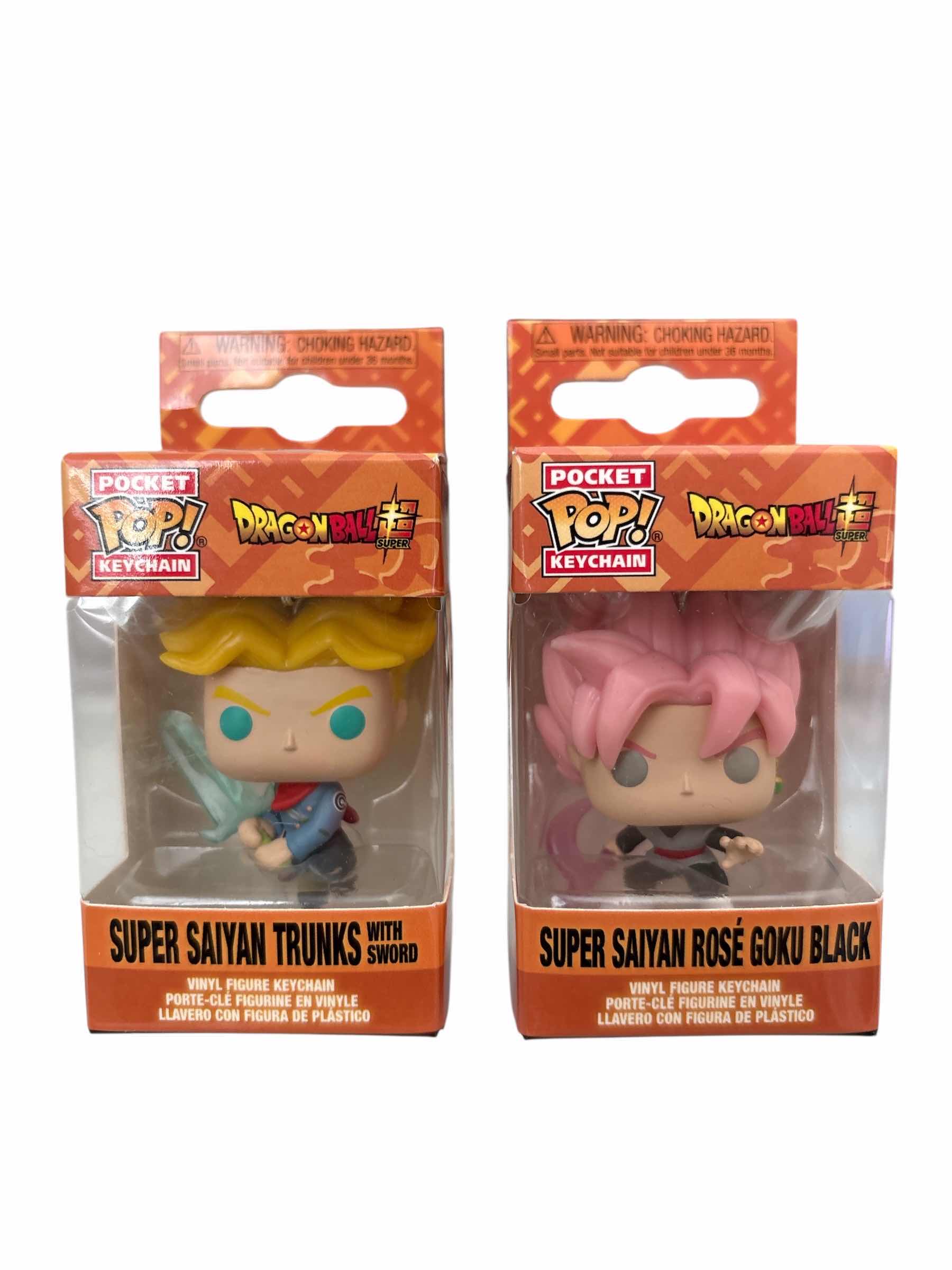 Photo 1 of NIB (2)PCS FUNKO POP DRAGONBALL KEYCHAIN RETAIL $31