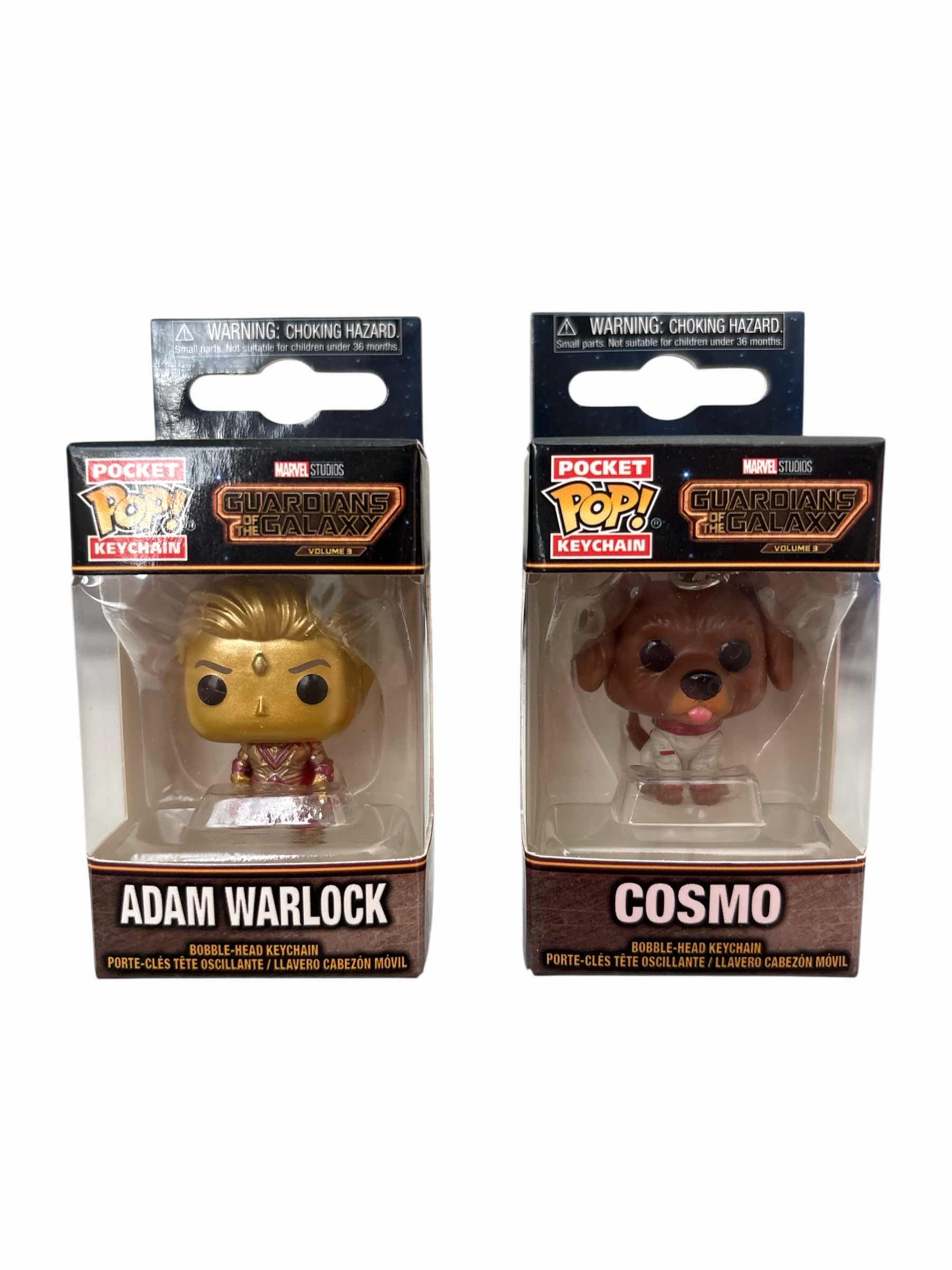 Photo 1 of NIB (2)PCS FUNKO POP GUARDIANS OF THE GALAXY KEYCHAIN RETAIL $21