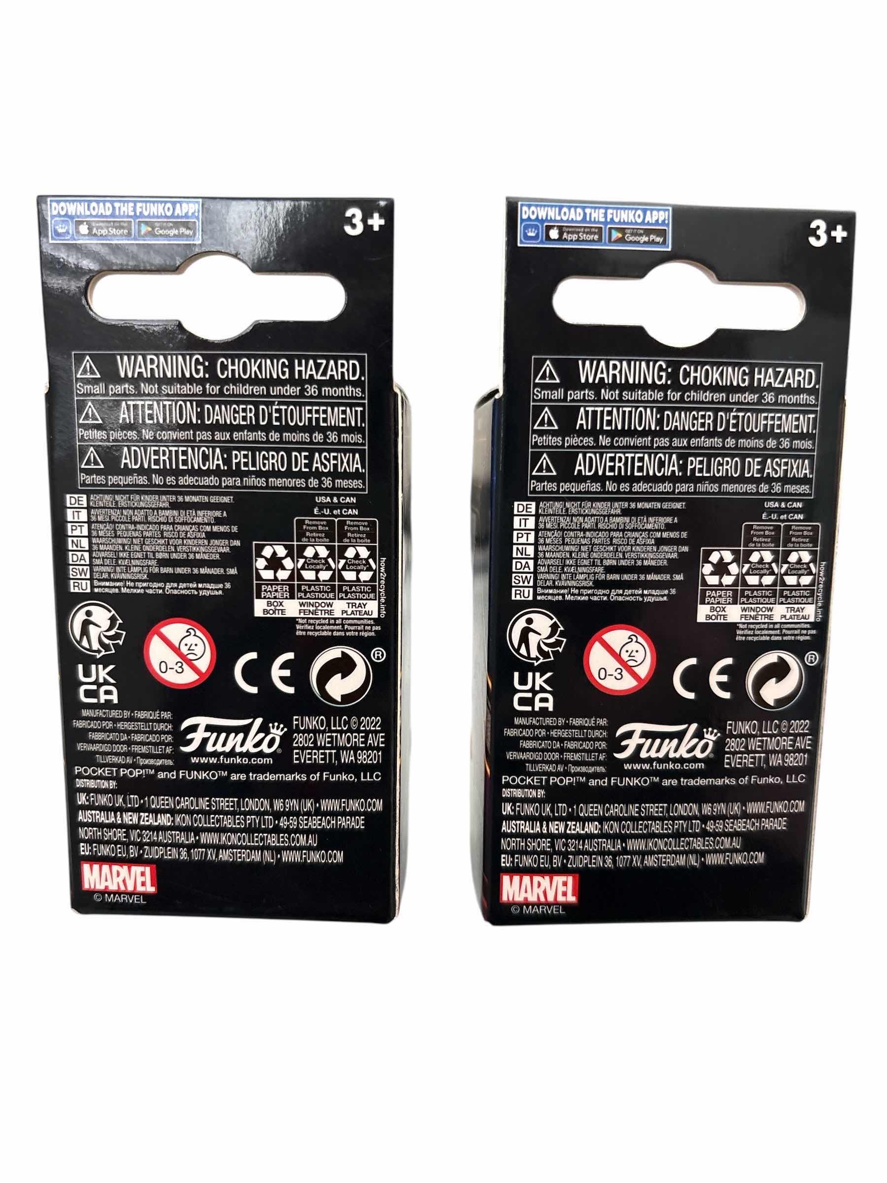 Photo 1 of NIB (2)PCS FUNKO POP GUARDIANS OF THE GALAXY KEYCHAIN RETAIL $21