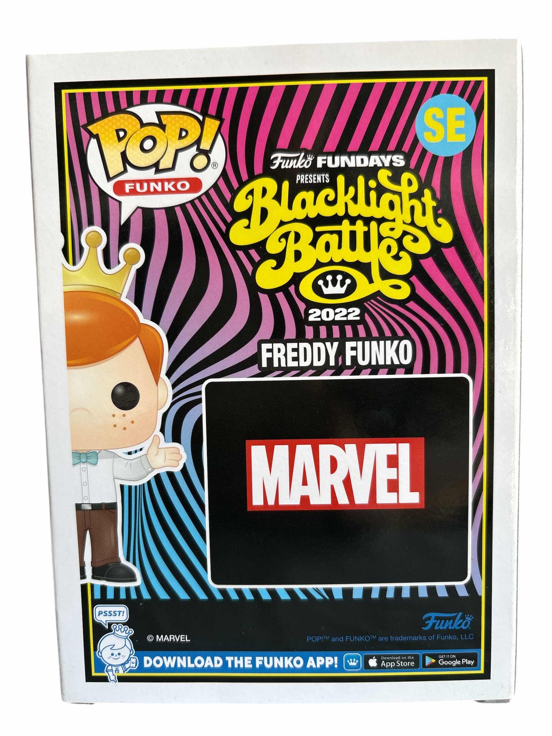 Photo 1 of NIB FUNKO POP SE MARVEL FREDDY FUNKO AS LOKI BLACKLIGHT BATTLE