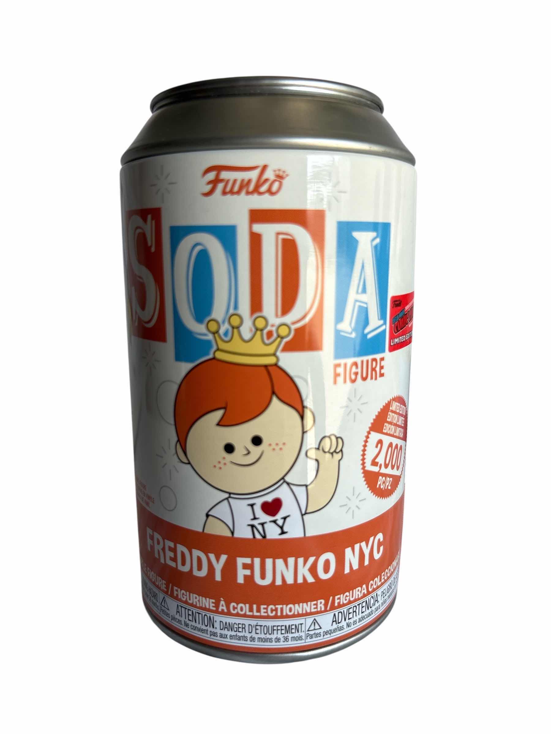 Photo 1 of FUNKO SODA CAN FIGURE FREDDY FUNKO NYC COMIC CON LIMITED EDITION RETAIL $150