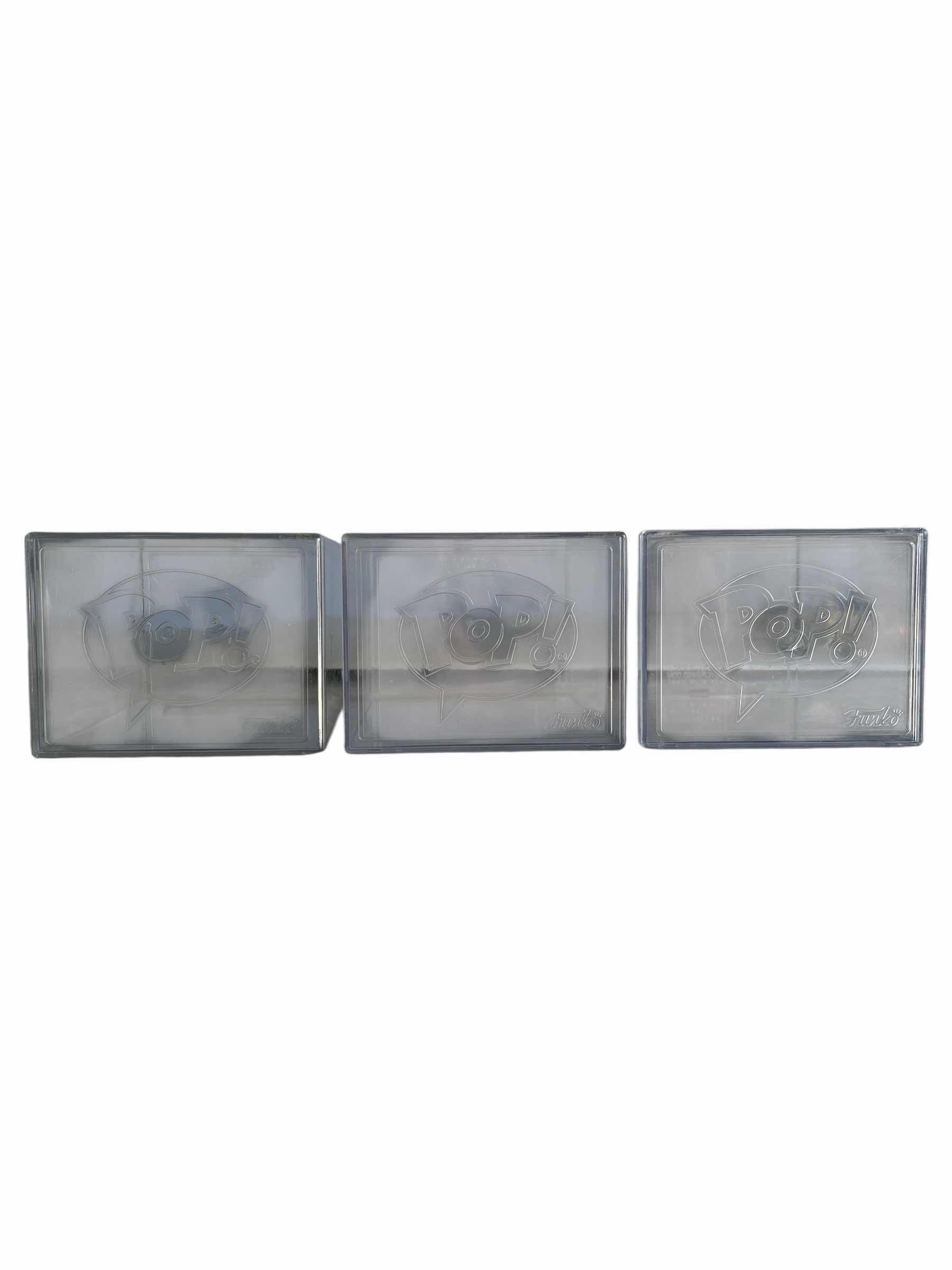 Photo 1 of (3)PCS FUNKO POP HARD PLASTIC STACKS RETAIL $24