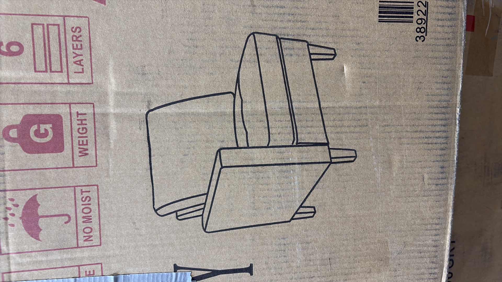 Photo 1 of DARK GRAY LEFT ARM CLUB INDOOR CHAIR