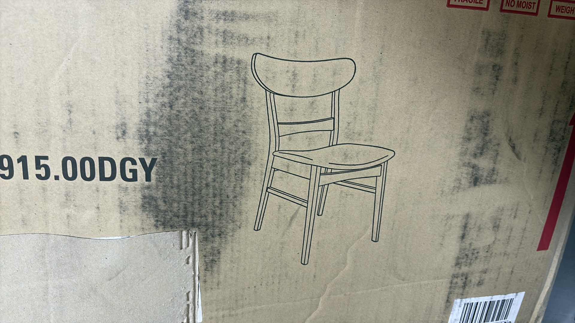 Photo 1 of ISSAIC MID-CENTURY MODERN DESIGN WOOD DINING CHAIRS SET OF 2 