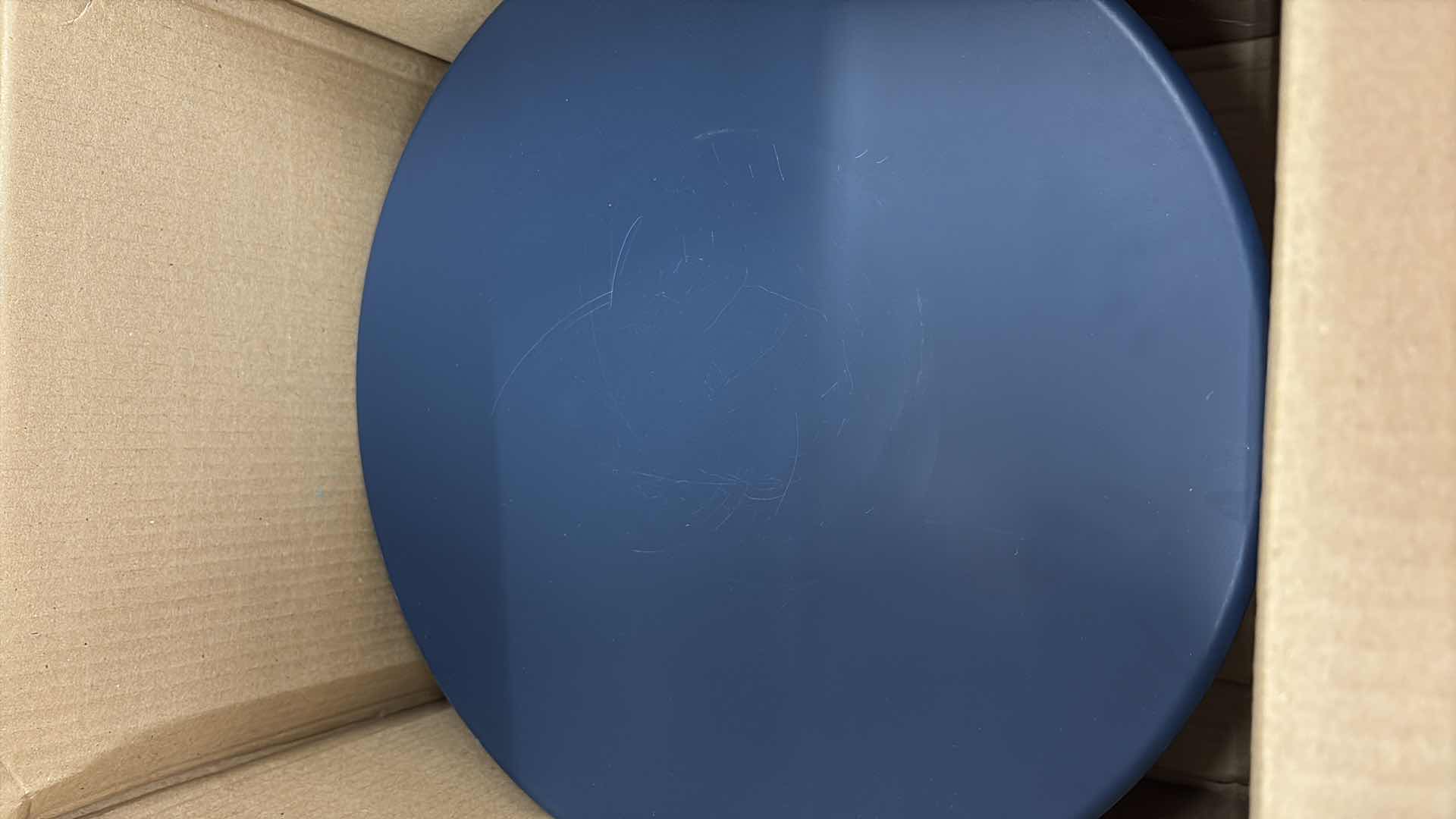 Photo 1 of TRISTIAN MODERN OUTDOOR IRON BLUE SIDE TABLE