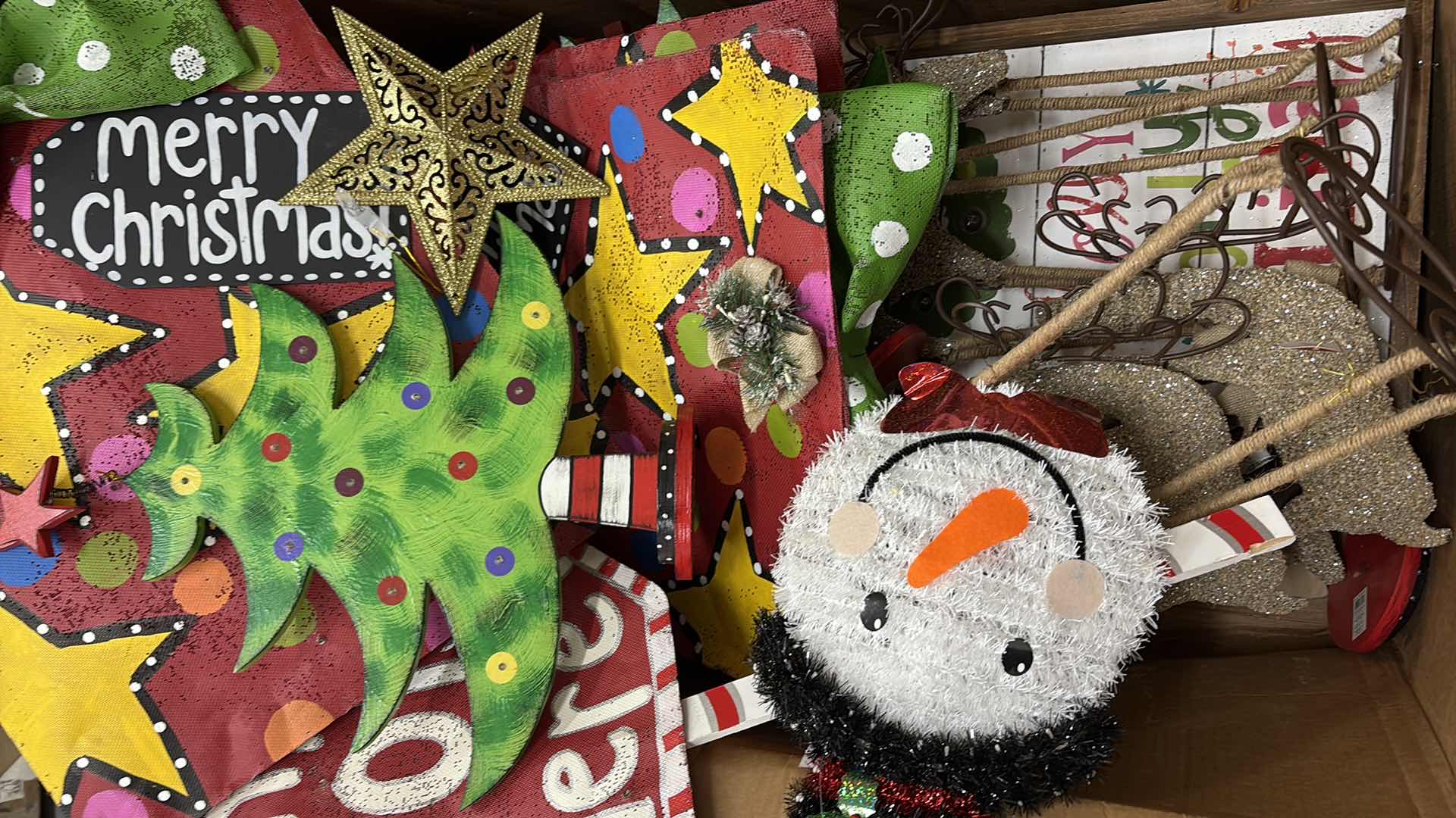 Photo 1 of LARGE BOX Of CHRISTMAS DECOR