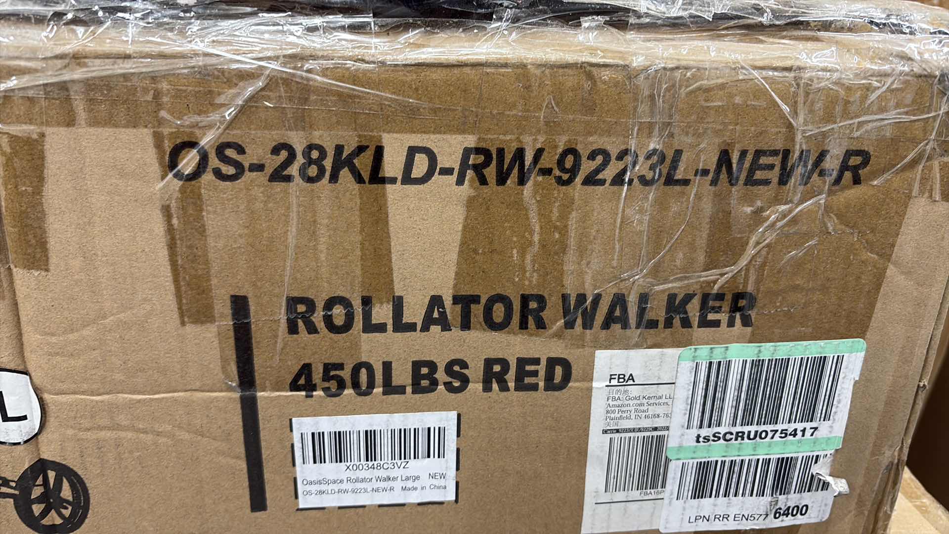 Photo 1 of ROLLATOR WALKER 450LBS RED