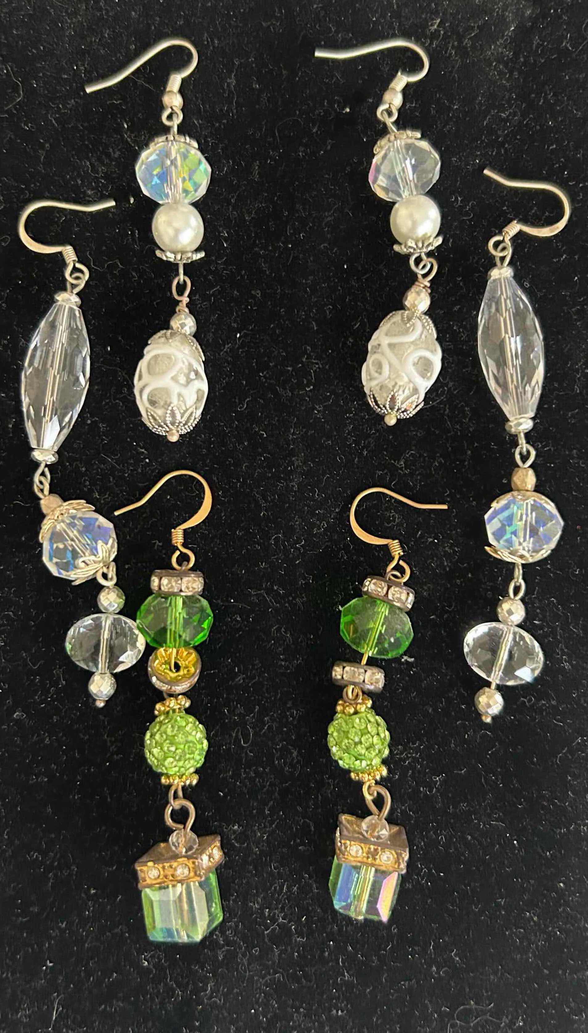 Photo 1 of 3- HANDMADE GEMSTONE DANGLE EARRINGS
