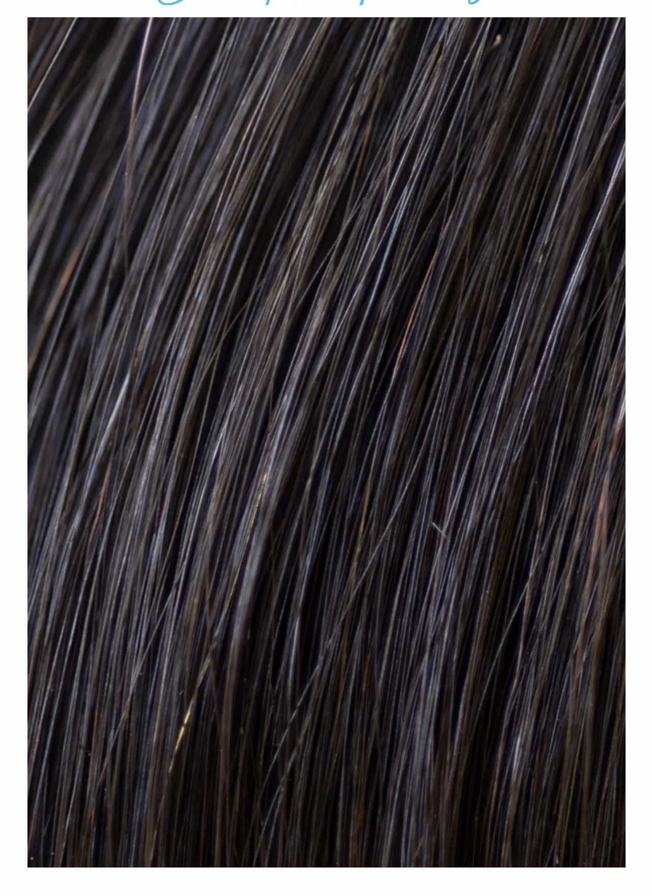 Photo 1 of CHRISTIAN REMY LINDA 20” 160G 100% HUMAN HAIR LACE WEFT CLIP-IN-EXTENSIONS-COLOR "NATURAL BLACK “
