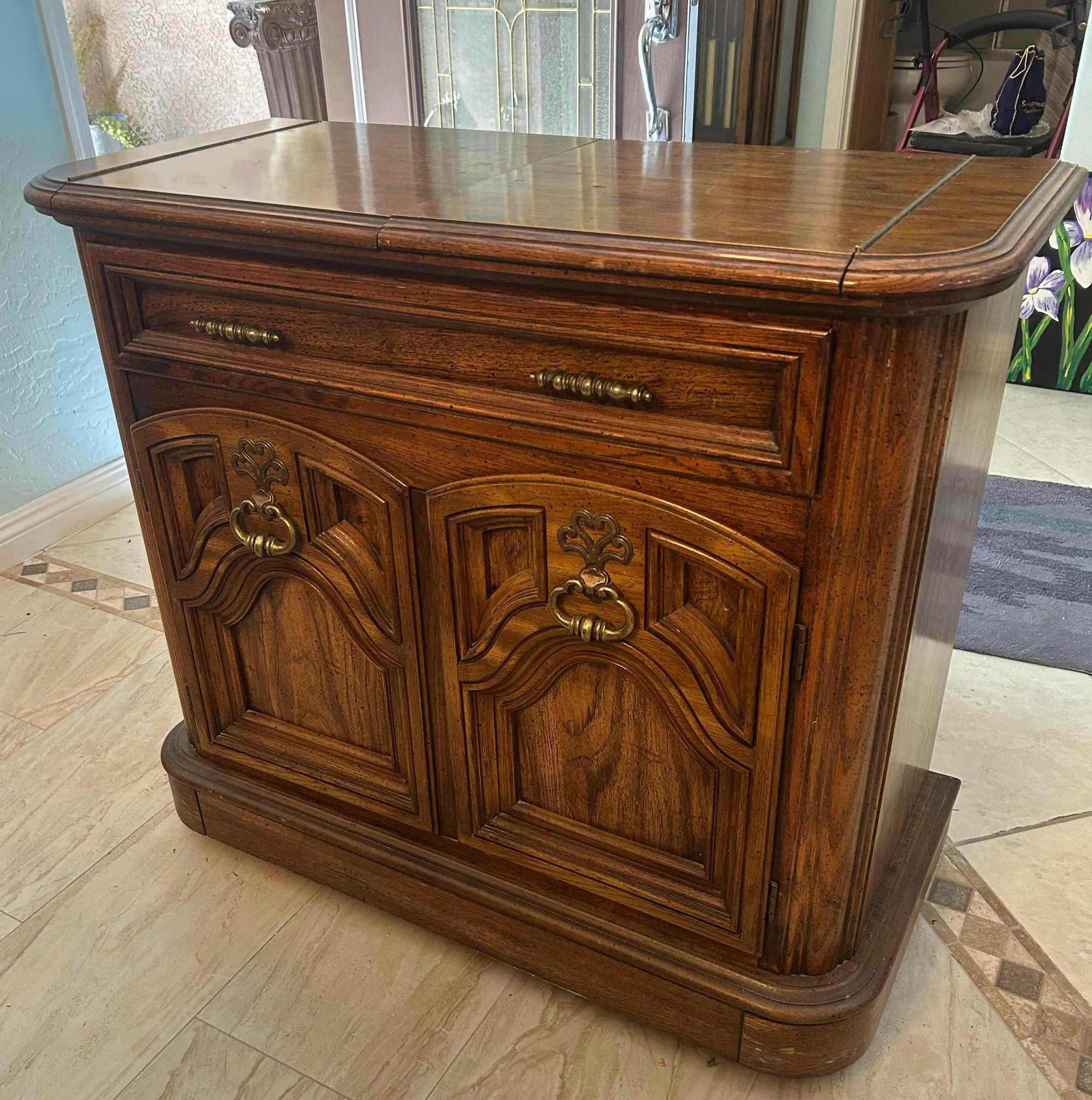 Photo 1 of WOODEN  SERVER CABINET 38" X 18" H 35"