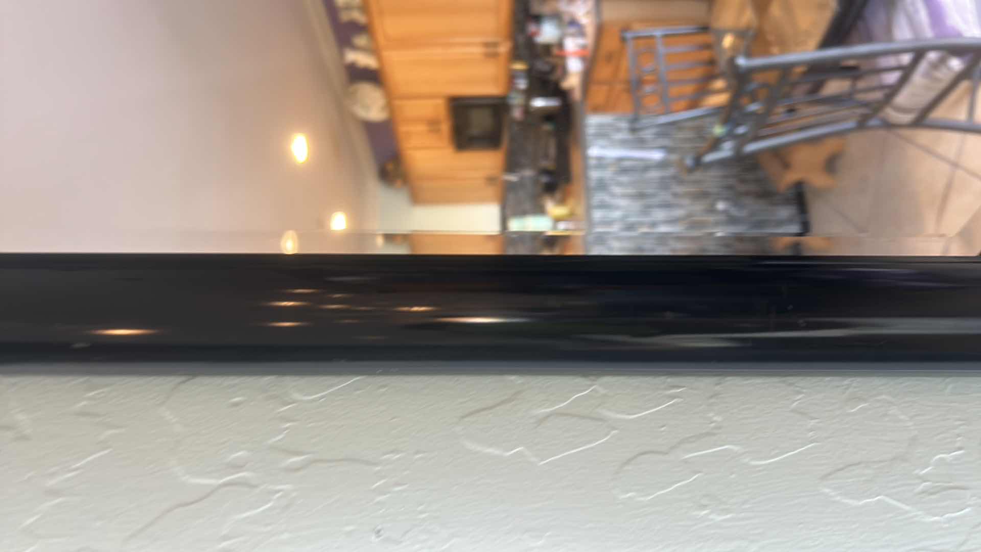 Photo 1 of BLACK LAQUER BEVELED GLASS OCTAGON MIRROR 21 1/4” x H31 1/4