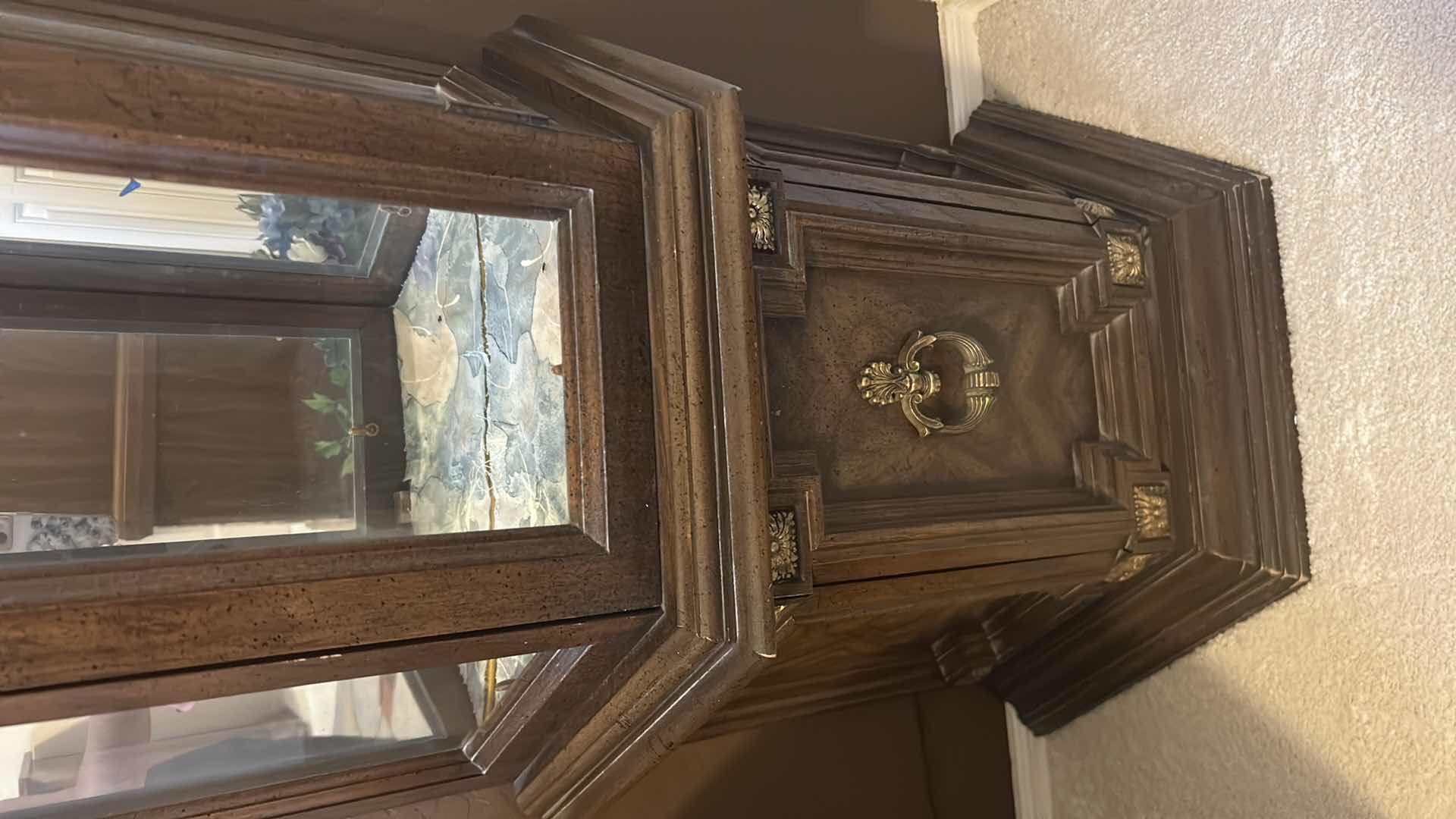 Photo 1 of TRADITIONAL STYLE ILLUMINATED CURIO CABINET 17" X 71"