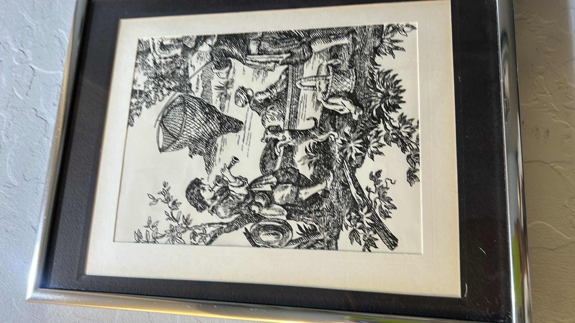 Photo 1 of 2 FRAMED BLACK AND WHITE “WOMAN  WITH CHILD” ARTWORK PIECES 9 1/2“ x 12 1/2“