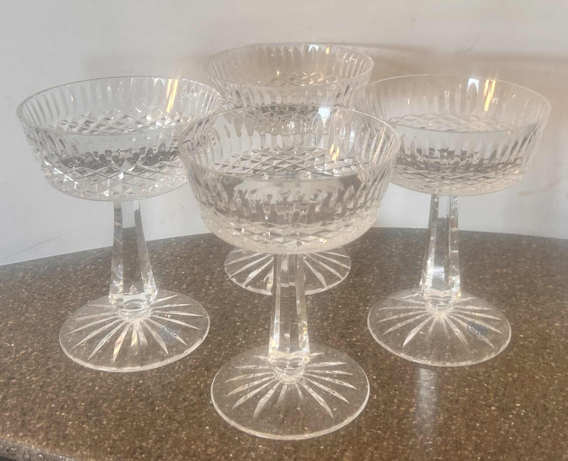 Photo 1 of 4 HAND CUT CRYSTAL MADE IN GALWAY IRELAND STEMWARE GLASSES