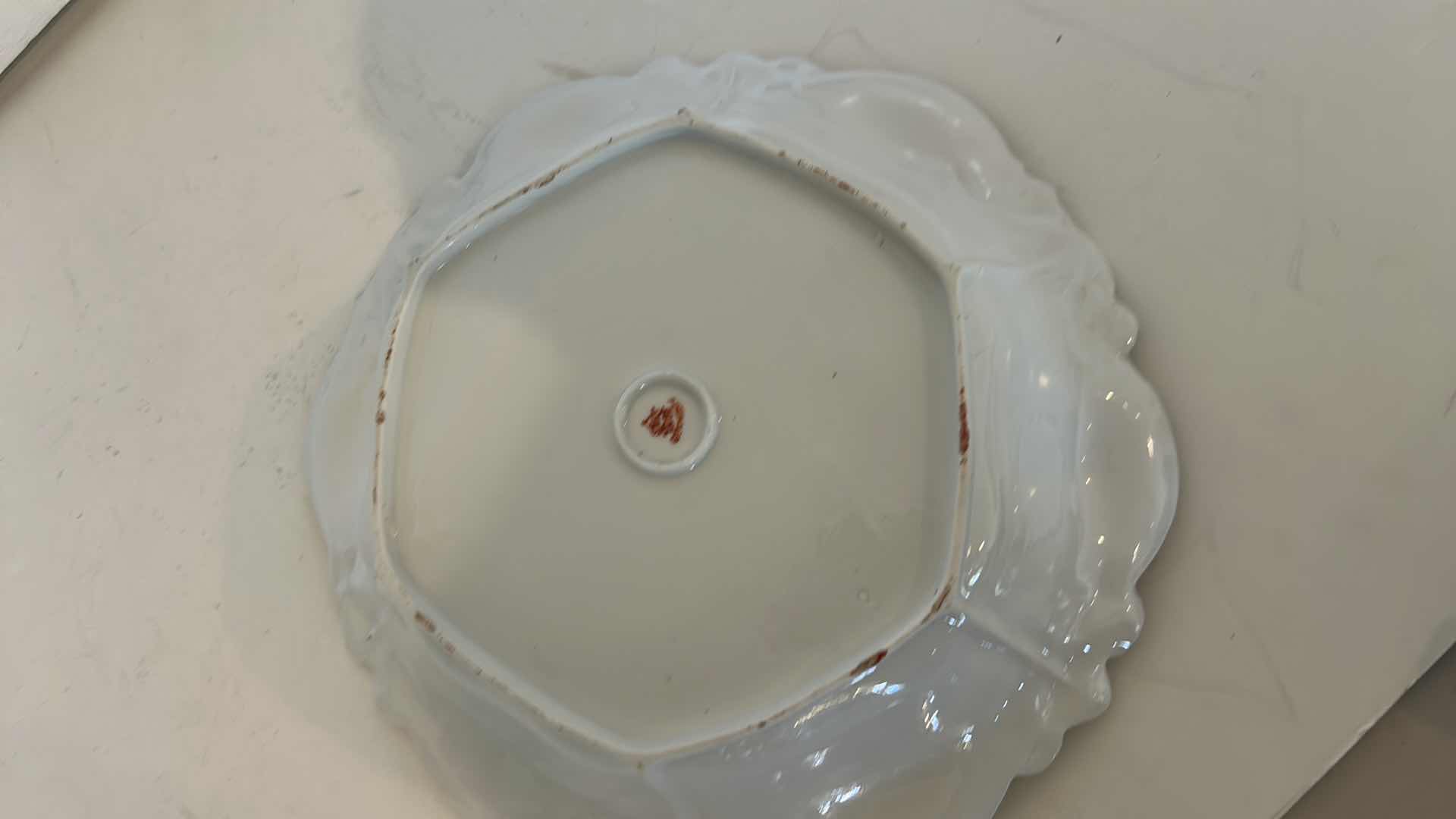 Photo 1 of ANTIQUE RS PRUSSIA DOGWOOD MOLDED BOWL 10 1/2” x H2 1/2”