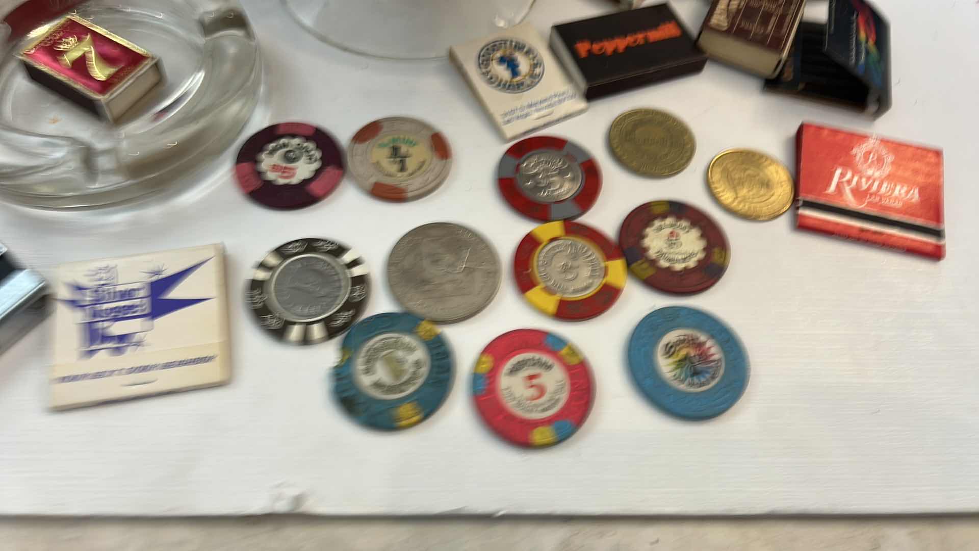 Photo 1 of VINTAGE LAS VEGAS CHIPS, MATCHES AND ASHTRAYS