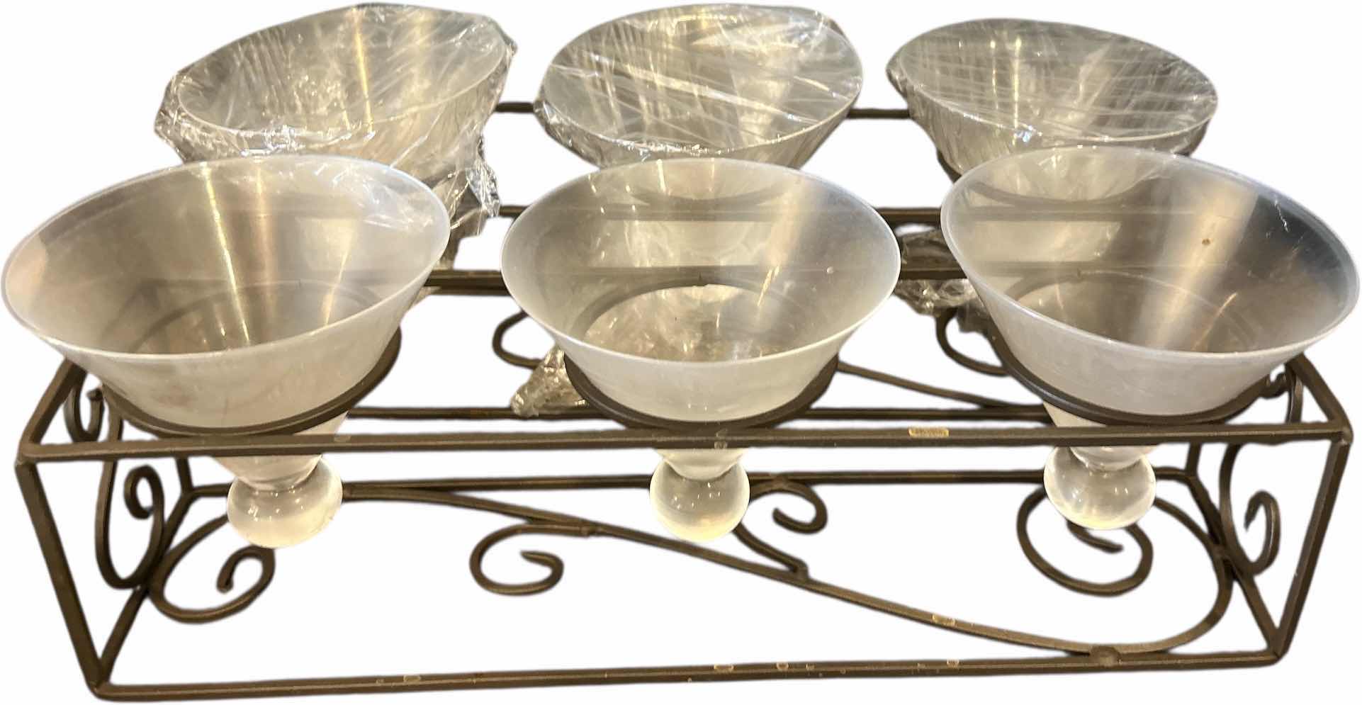 Photo 1 of 6 MARTINI GLASSES IN METAL STANDS