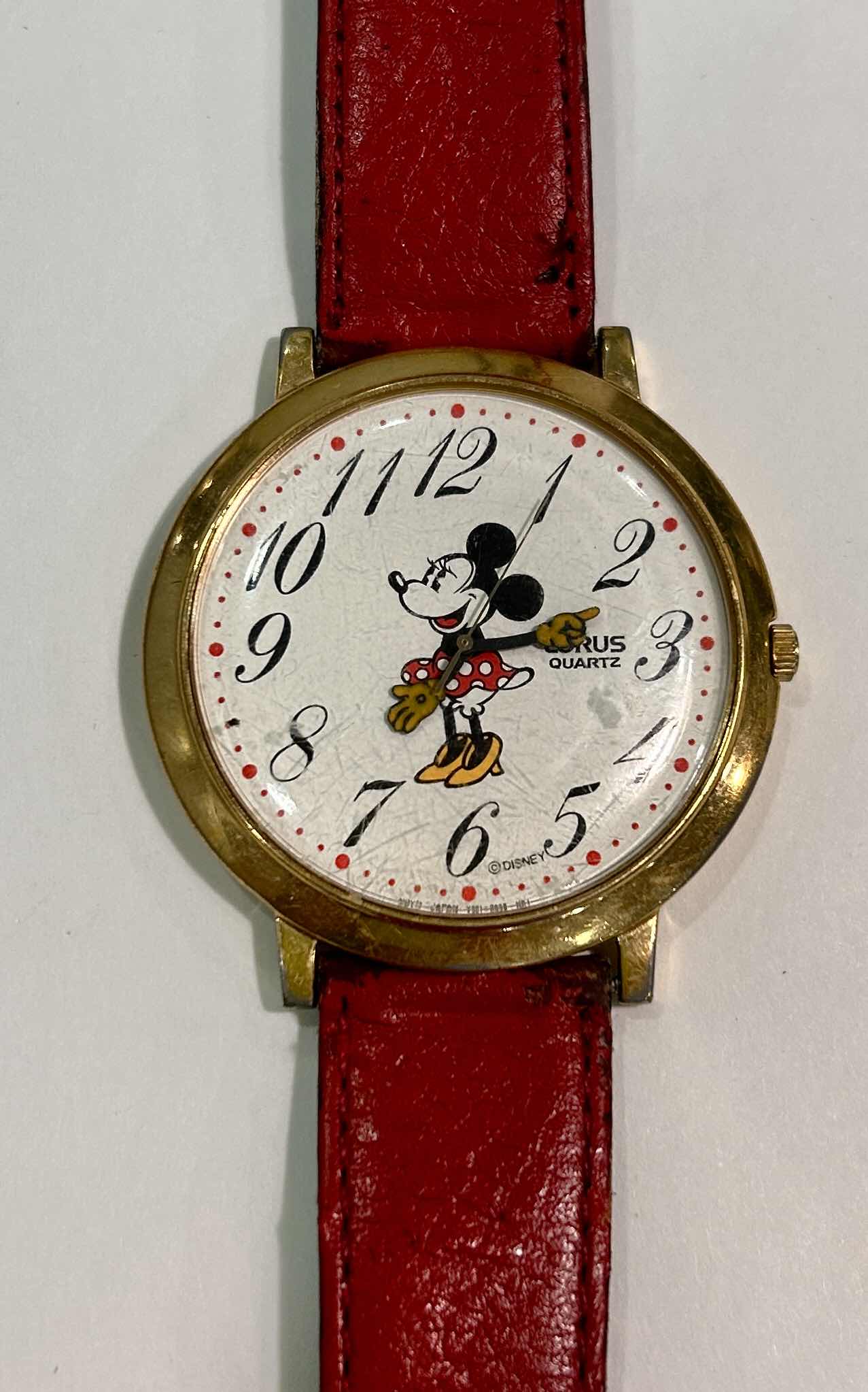 Photo 1 of MINNIE MOUSE WATCH WITH RED LEATHER BAND