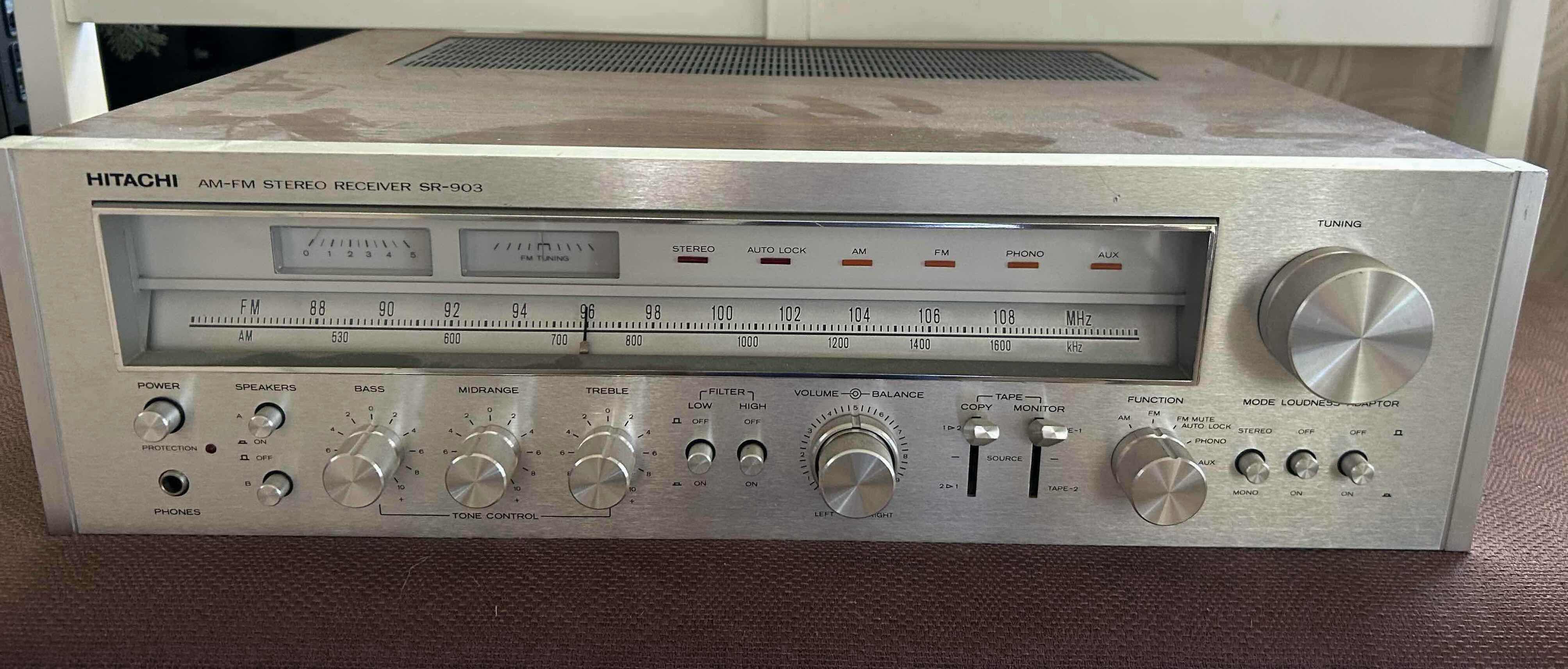 Photo 1 of VINTAGE HITACHI SR-903 AMFM STERO RECEIVER 