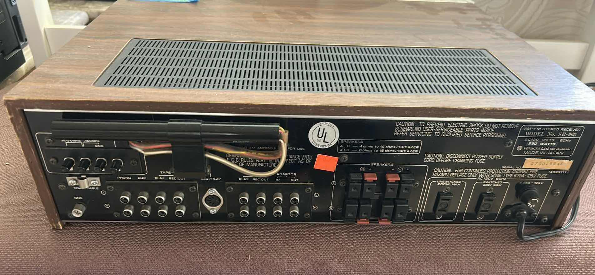 Photo 1 of VINTAGE HITACHI SR-903 AMFM STERO RECEIVER 