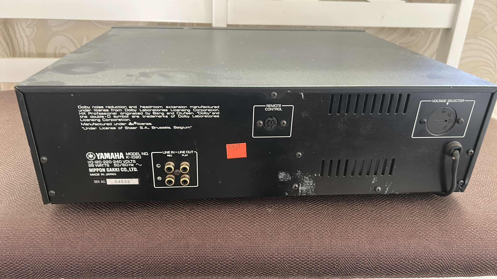 Photo 1 of YAMAHA K- 1020 NATURAL SOUND STERO CASSETTE DECK 