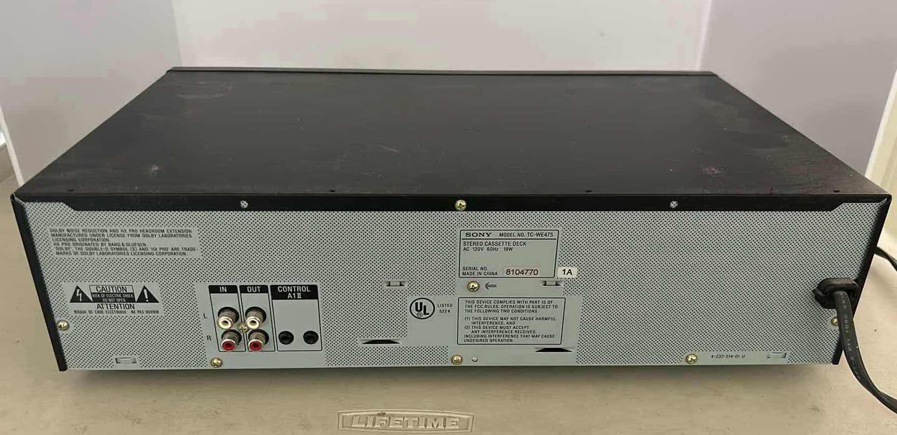 Photo 1 of SONY TC -WE475 DUAL CASSETTE DECK 
