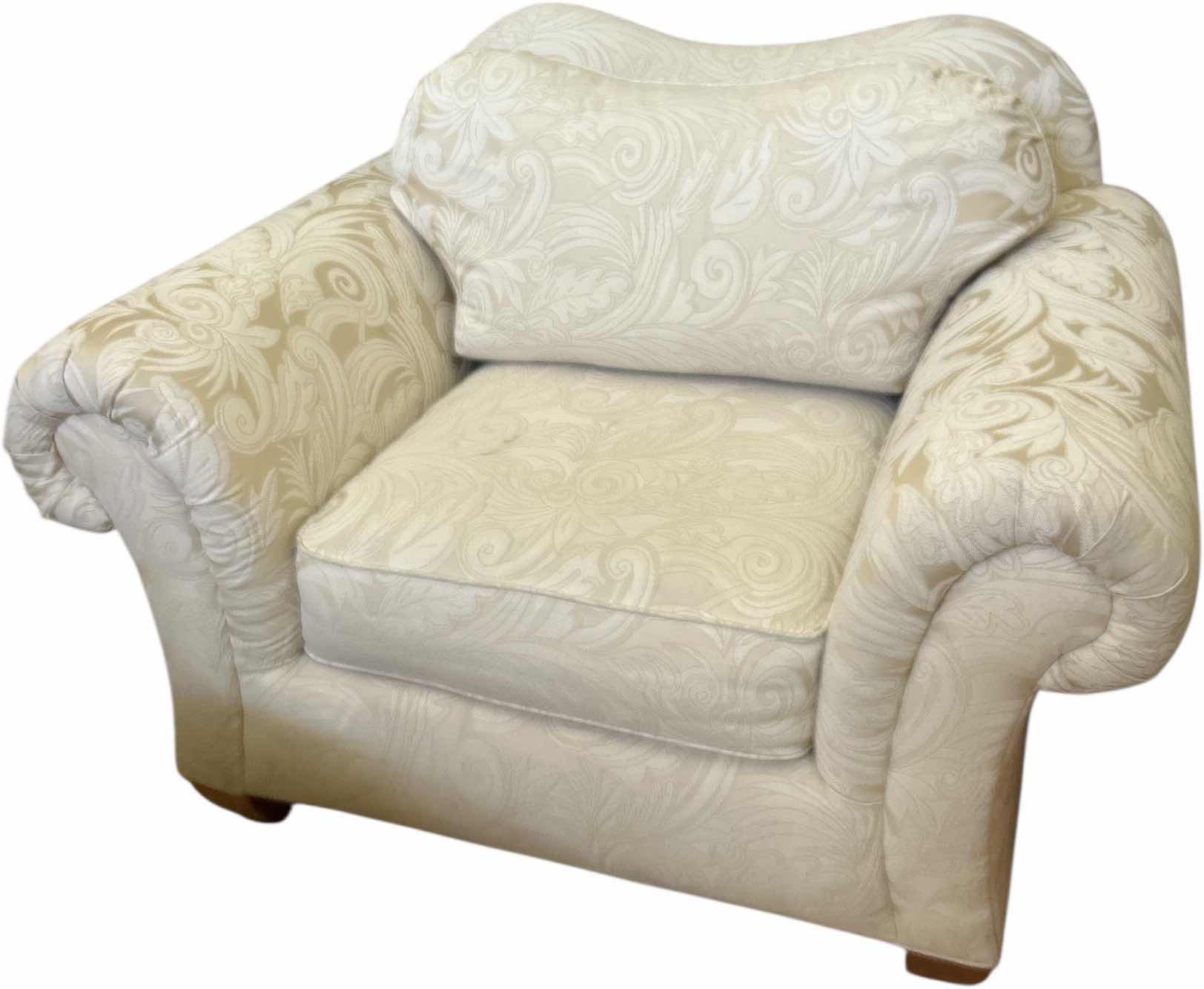 Photo 1 of PLUSH IVORY OVERSIZED CHAIR 55” x 41” x H39”