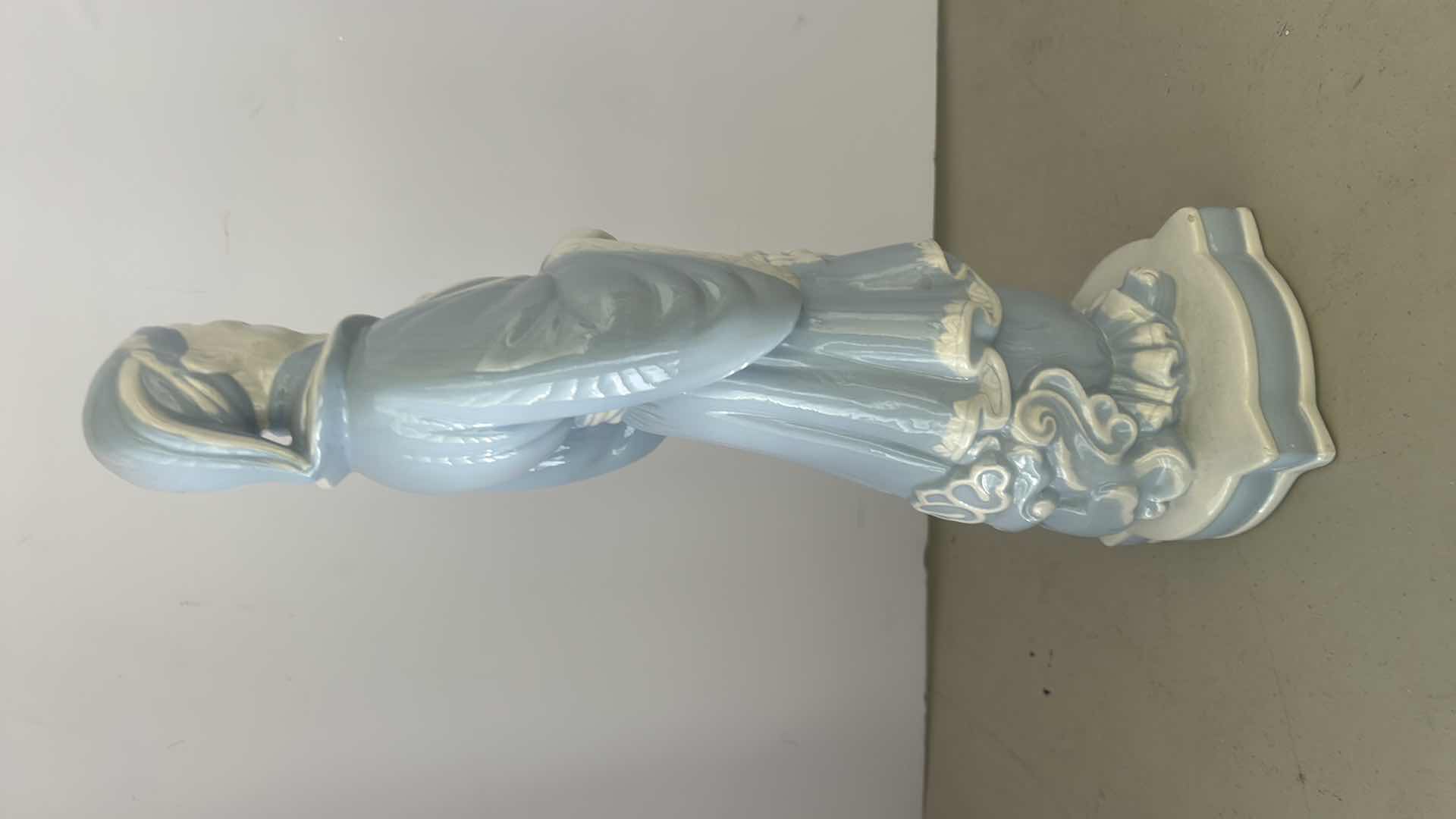 Photo 1 of CHINESE PORCELAIN FIGURINE OFTEN REFERRED TO AS A “MUD-MAN" or "SHIWAN WARE" STATUE H15.5”