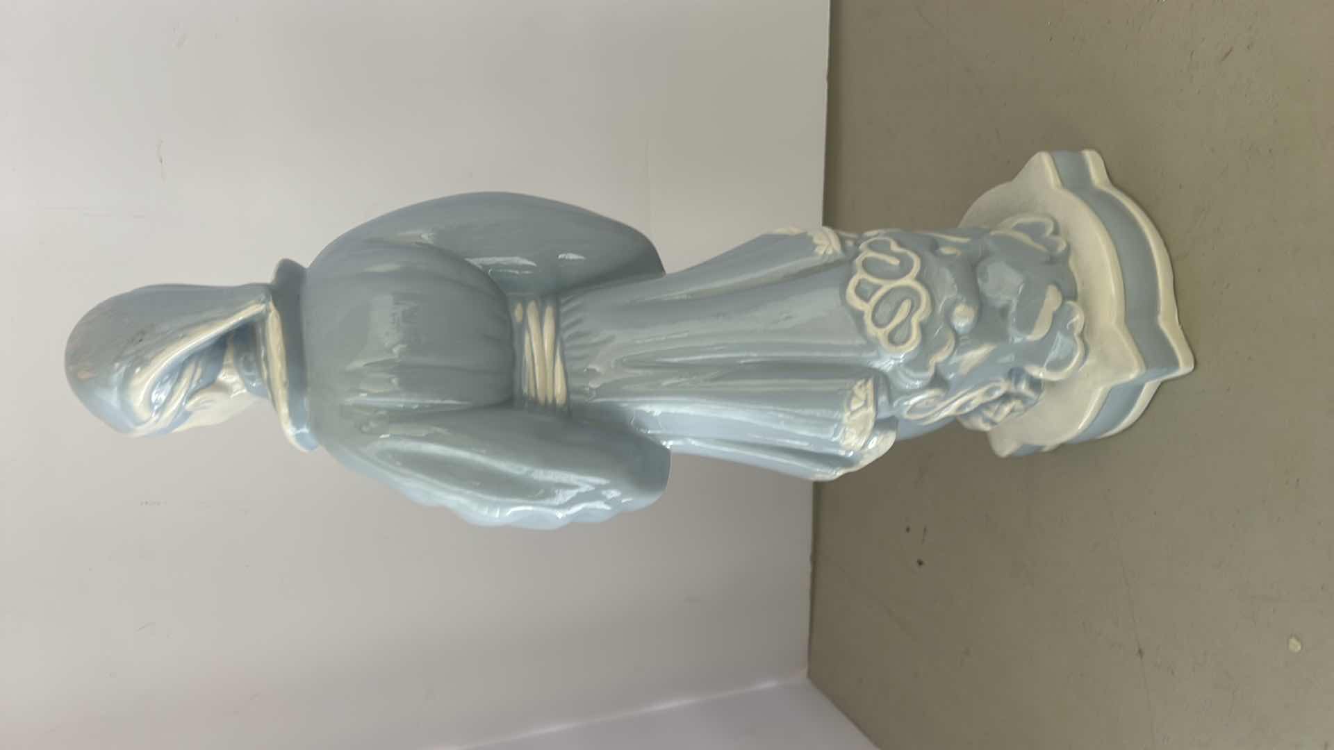 Photo 1 of CHINESE PORCELAIN FIGURINE OFTEN REFERRED TO AS A “MUD-MAN" or "SHIWAN WARE" STATUE H15.5”