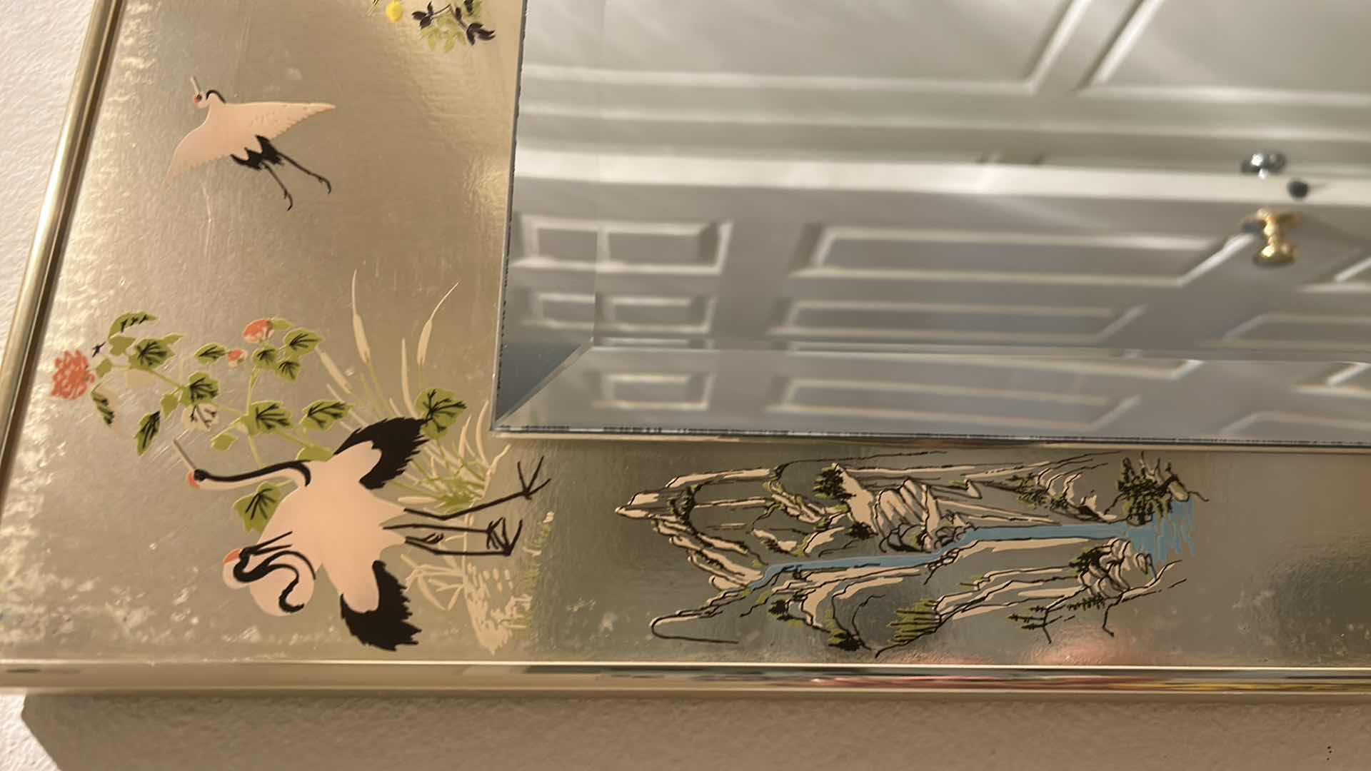 Photo 1 of VINTAGE LA BARGE CHINOISERIE GOLD WALL MIRROR 30" X 40"