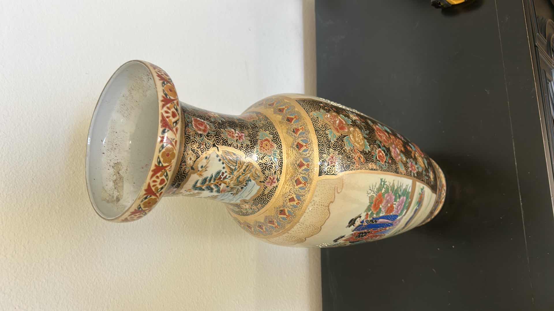 Photo 1 of MID 20th CENTURY SATSUMA VASE H24” $375