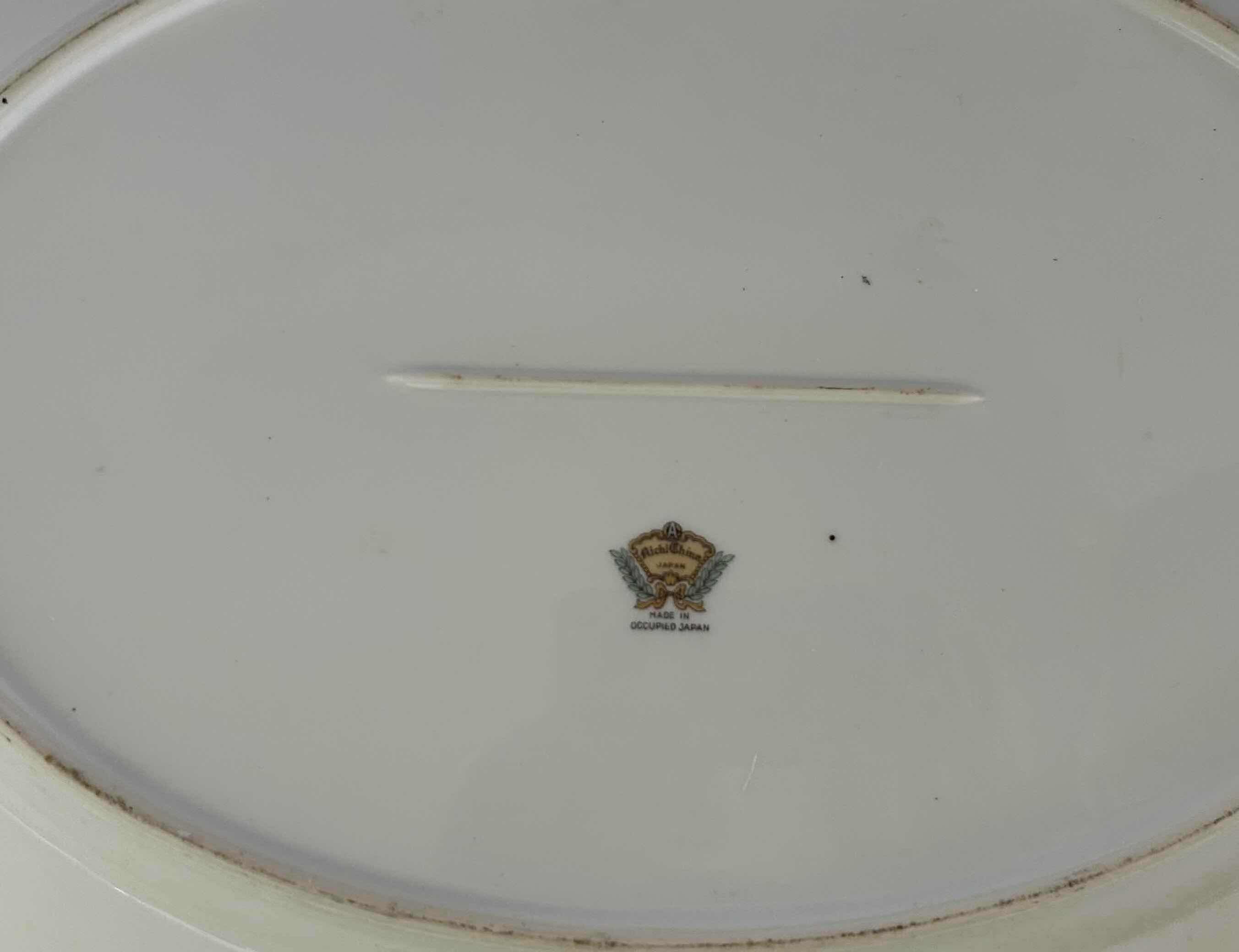 Photo 1 of VINTAGE OVAL CHINA SERVING PLATTER " MADE IN OCCUPIED CHINA" ERA