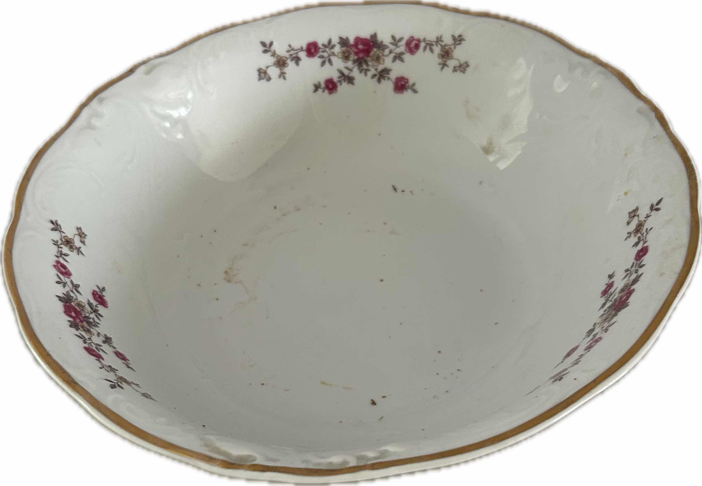 Photo 1 of VINTAGE OVAL CHINA SERVING PLATTER " MADE IN OCCUPIED CHINA" ERA