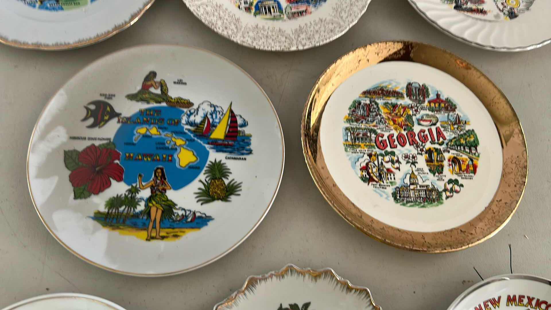 Photo 1 of 8-ASSORTED VINTAGE SOUVENIR PLATES
