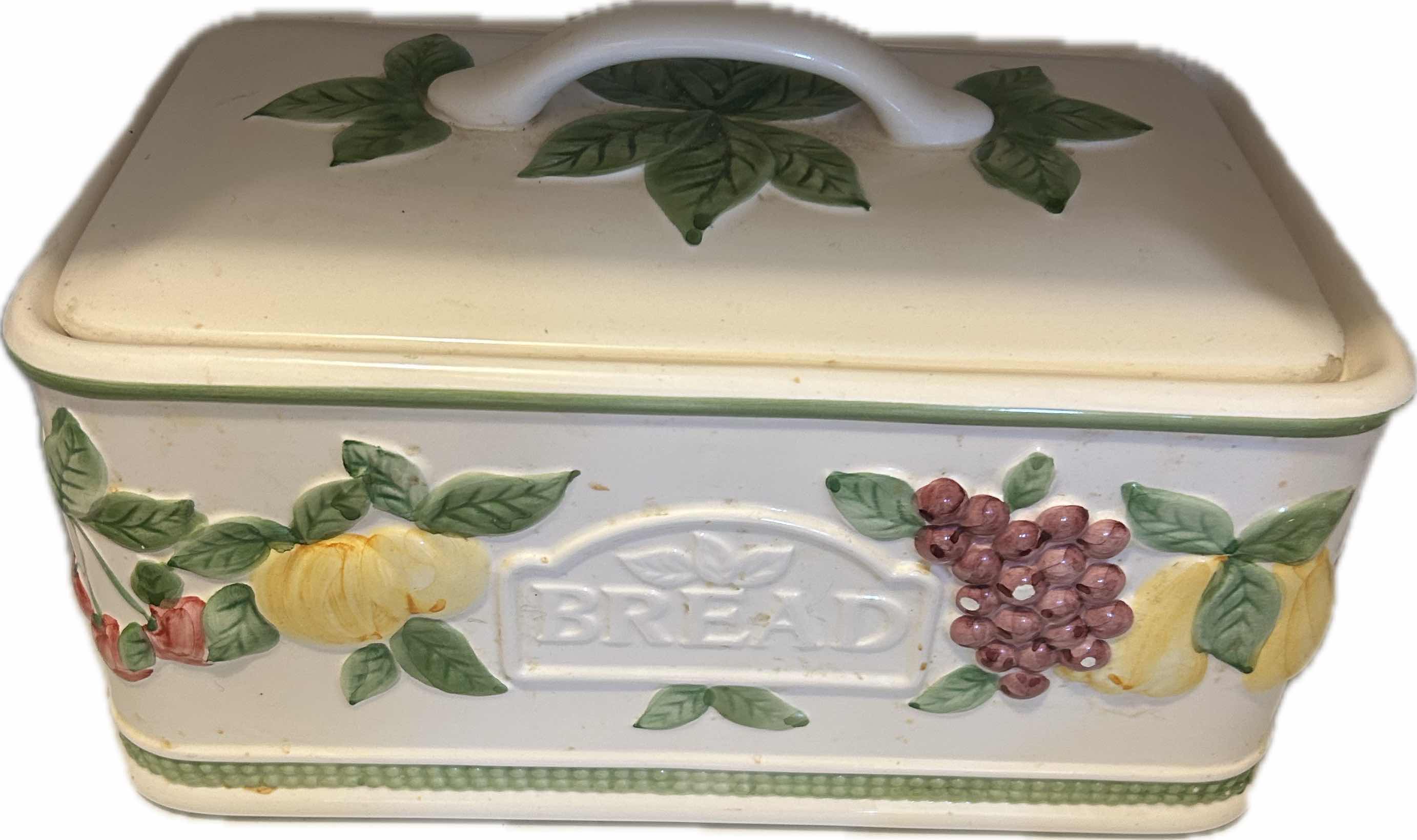 Photo 1 of VINTAGE CERAMIC BREAD BOX MADE IN PORTUGAL 13" X 8"