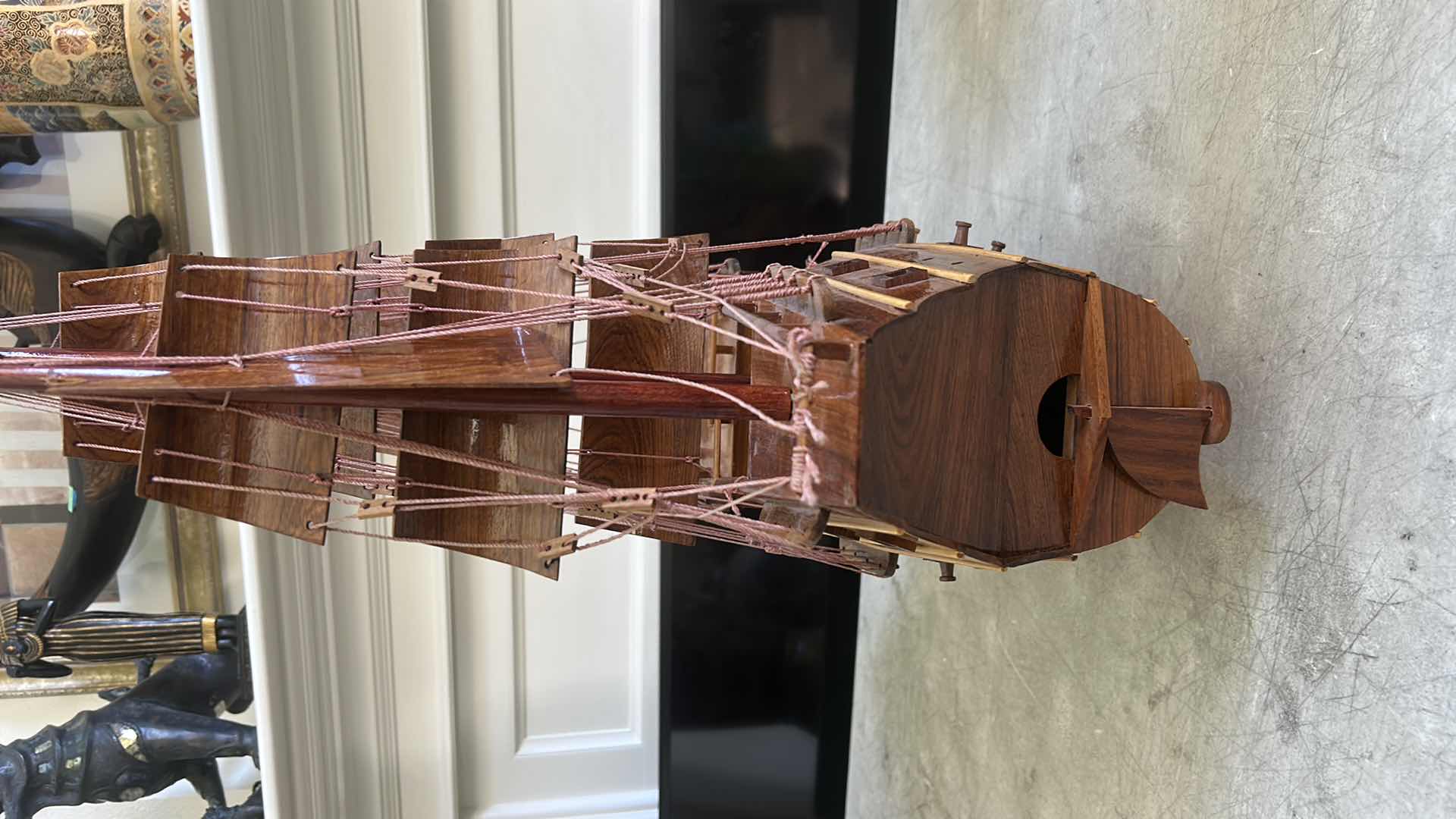 Photo 1 of 2 WOODEN GALLEON  SHIPS (LARGEST 27” X H28”)