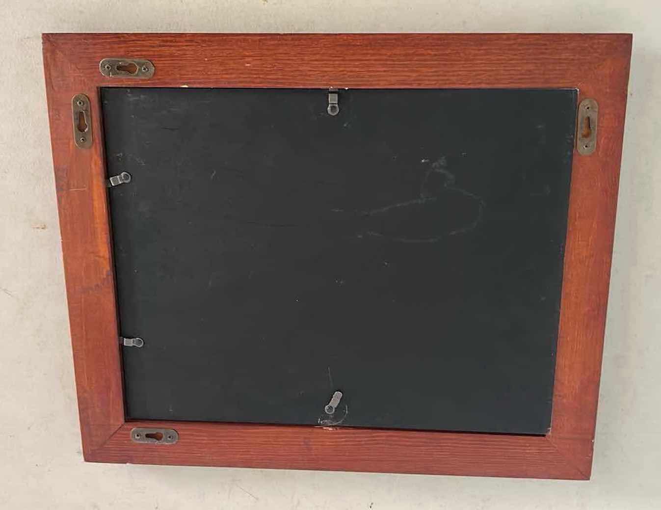 Photo 1 of WOOD FRAMED ART "RED" SIGNED TUOMAS J 18" X 14"