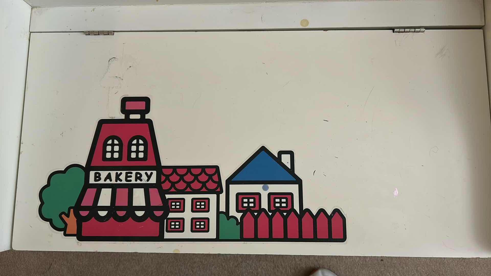 Photo 1 of WHITE WOOD TOY CHEST OR BENCH 37" X 14" H 22"