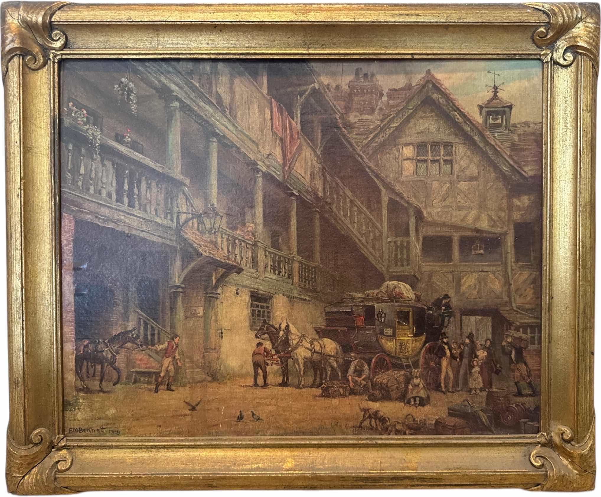 Photo 1 of VINTAGE WOOD FRAMED THE DEPARTURE BY F M BENNETT 1929 ART PRINT
W21” X L17.5”
$300